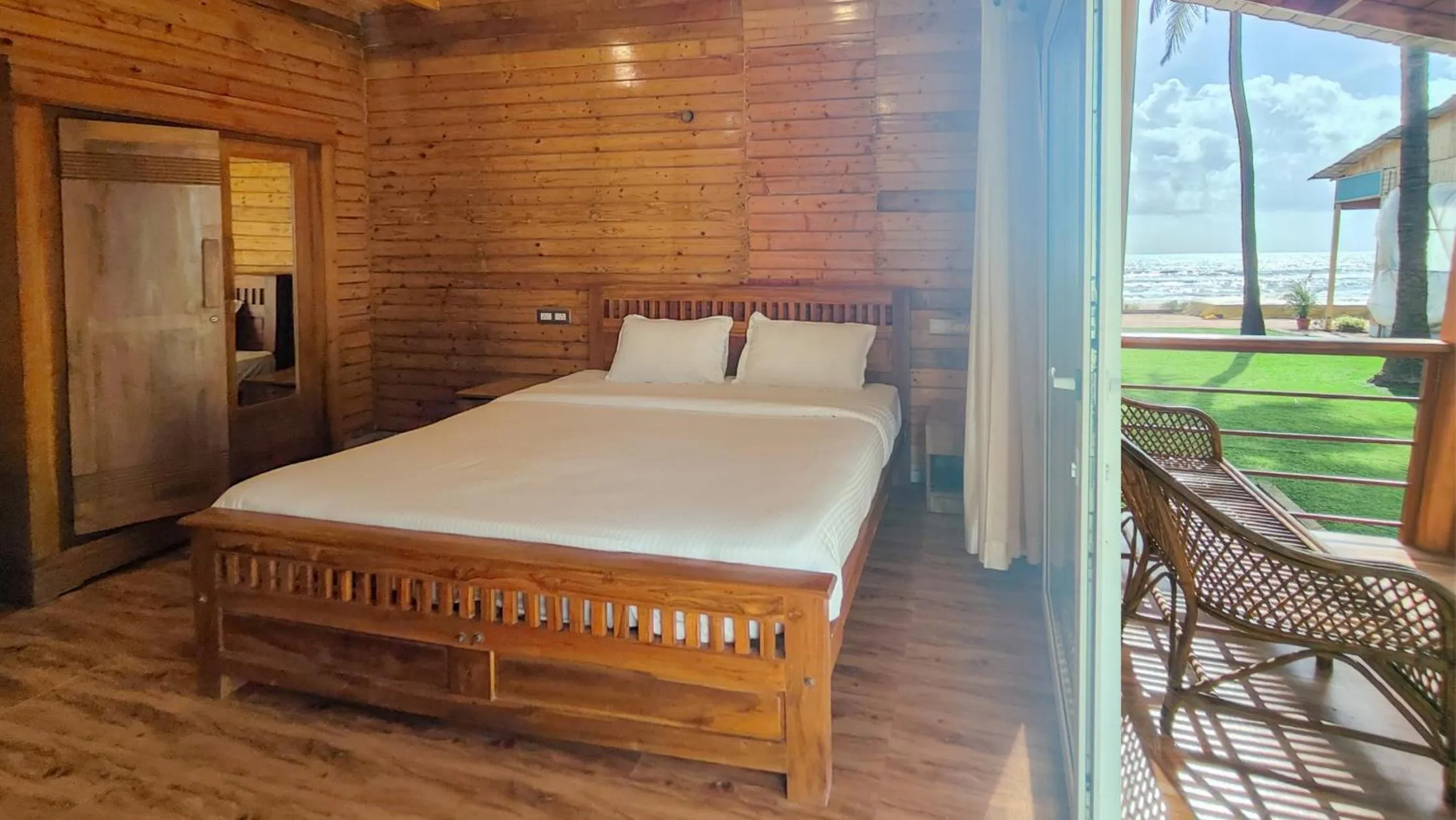 Bed in The O2H Agonda Beach Resort