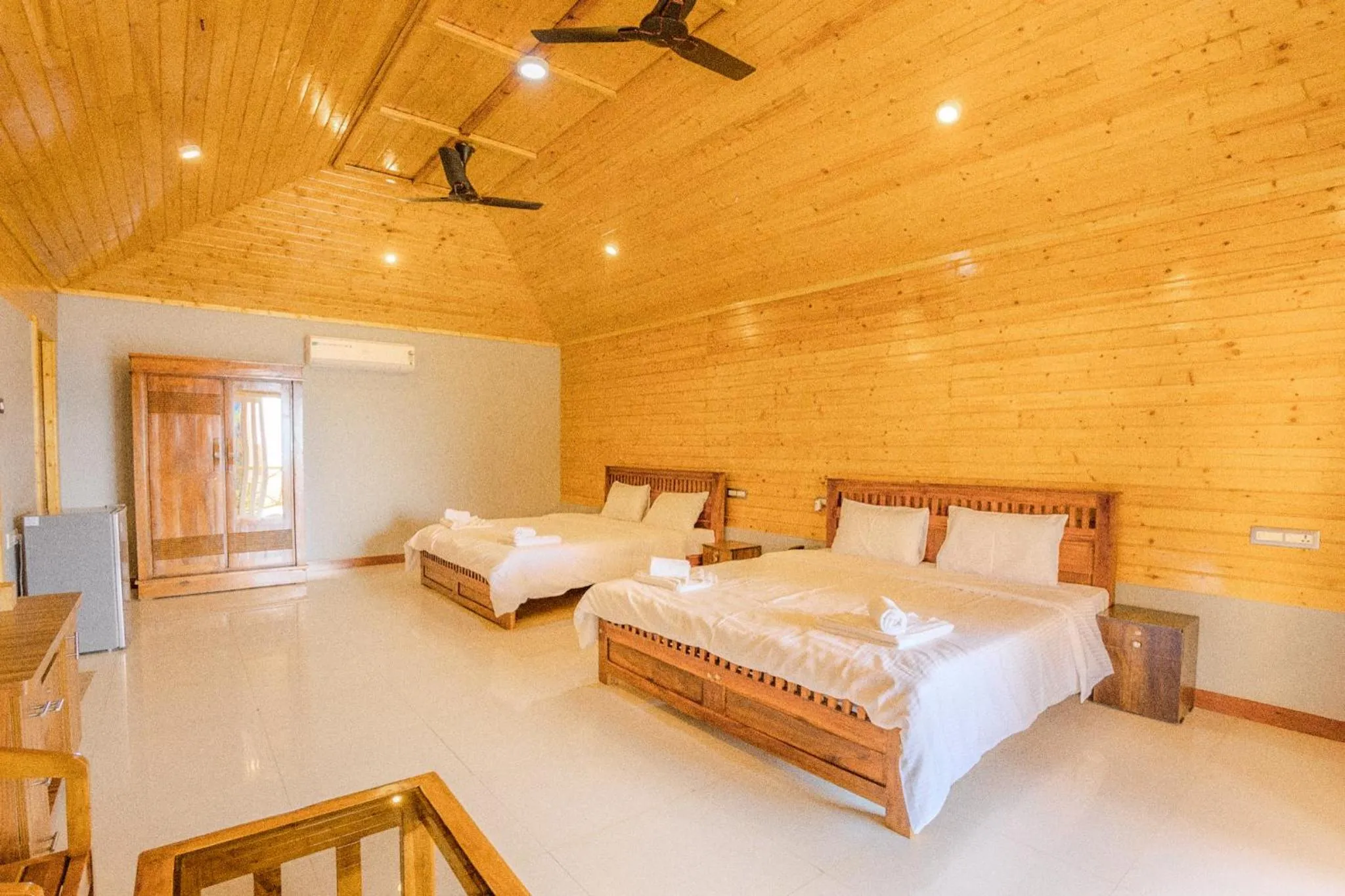 Bed in The O2H Agonda Beach Resort