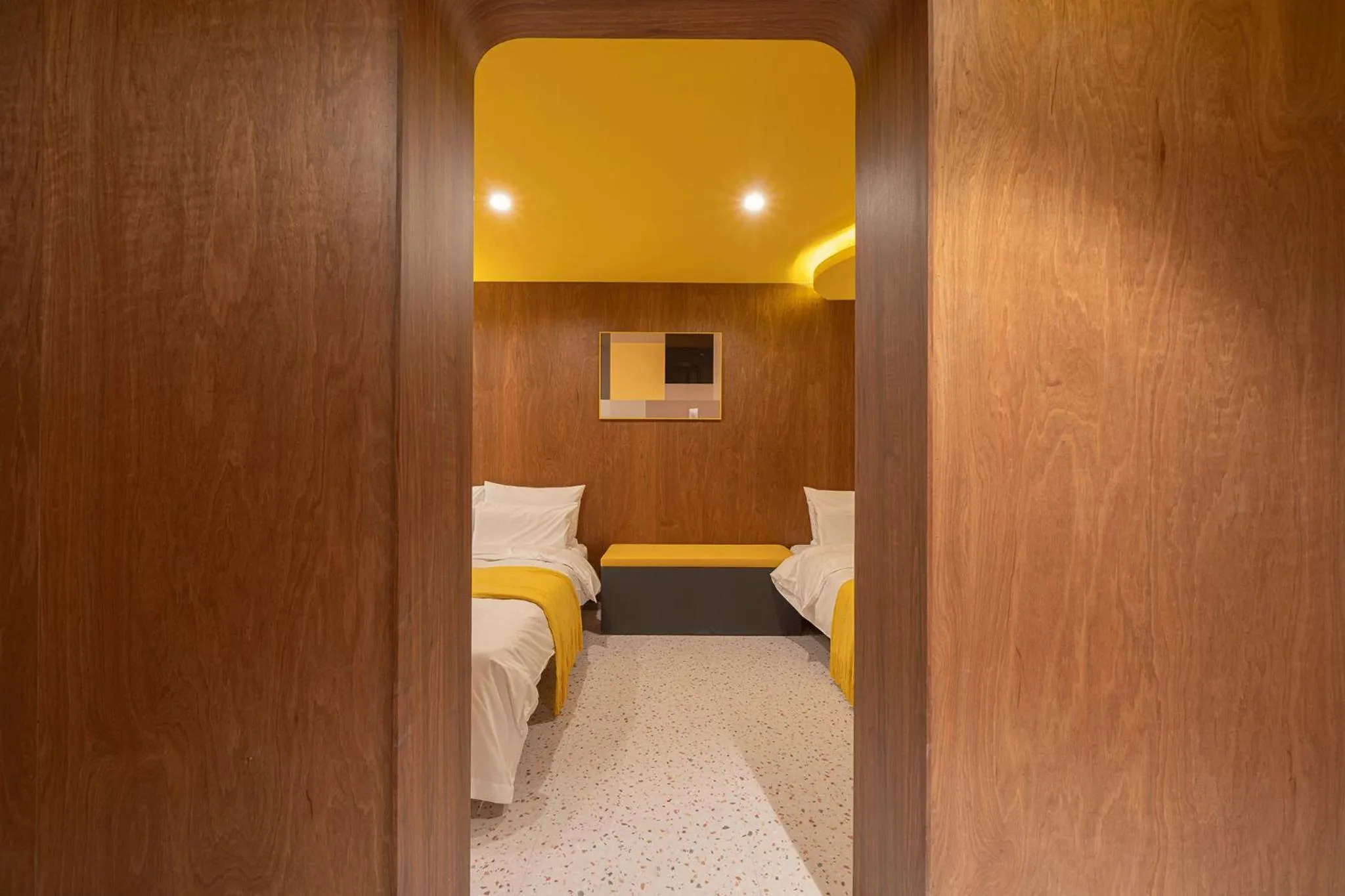 Bed in Nouvelle Hotel Seoul Itaewon by Aank