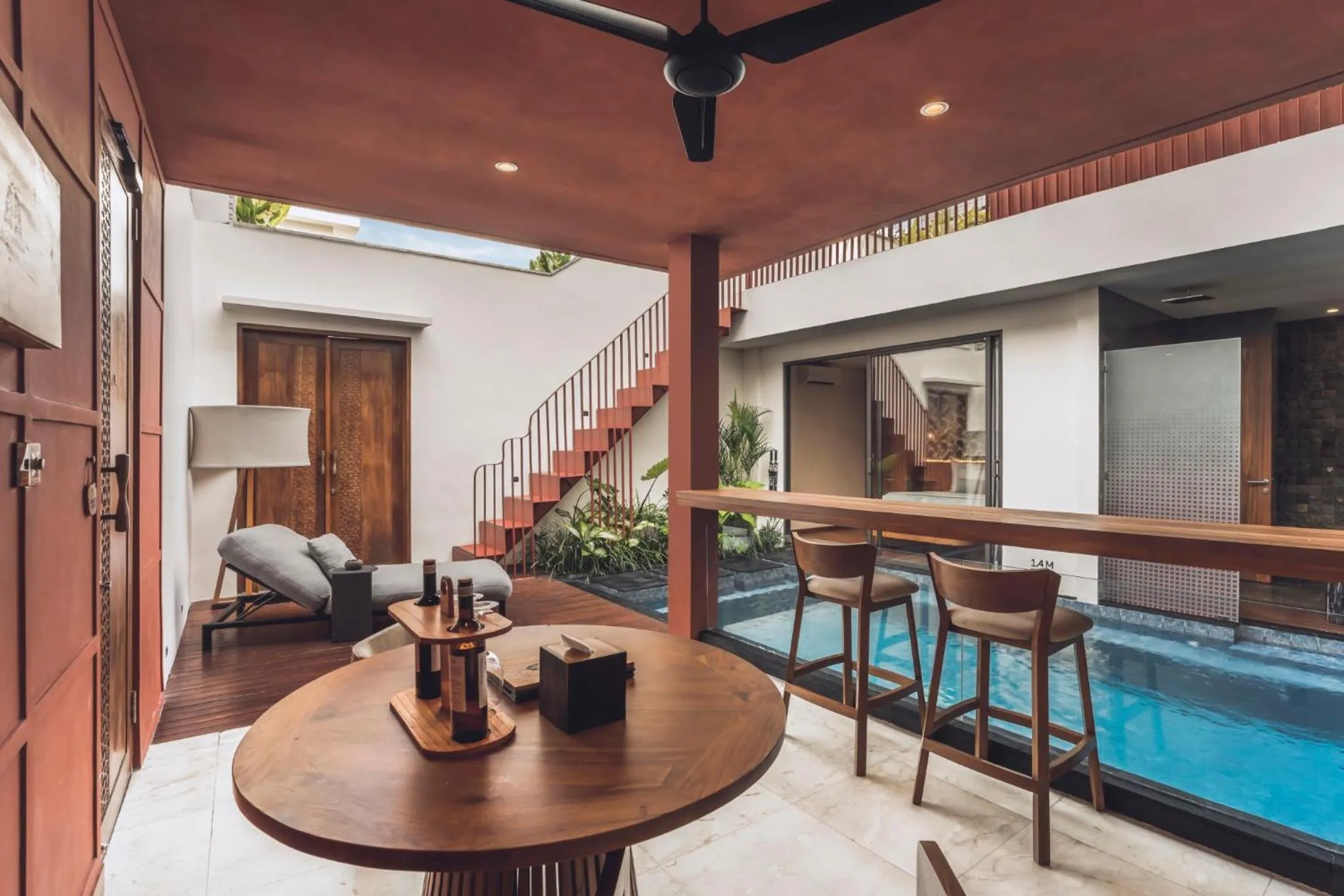 Dining area in Ayona Villa Canggu by Ini Vie Hospitality