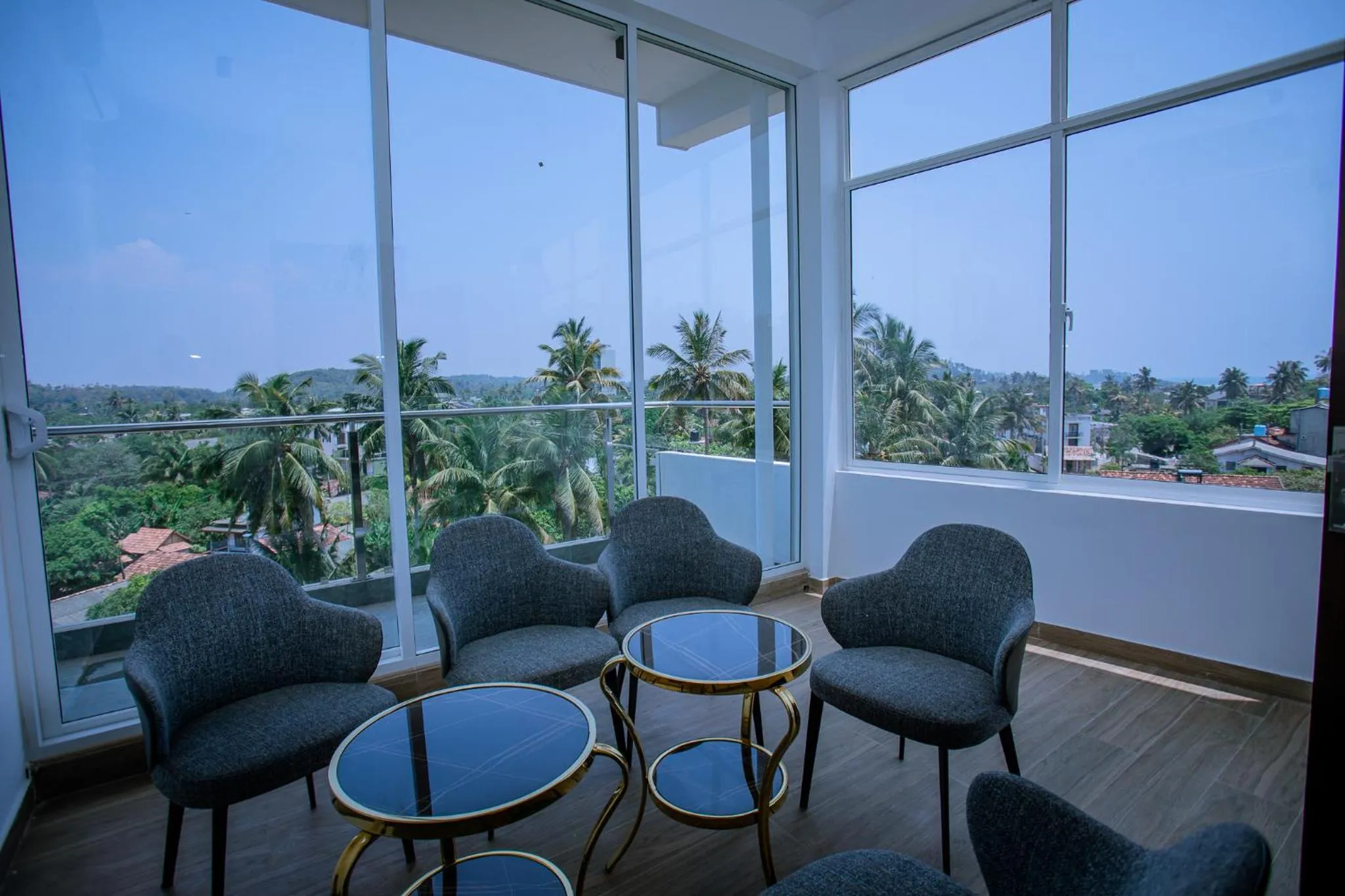 Seating area in Emerald Bay Resort Mirissa