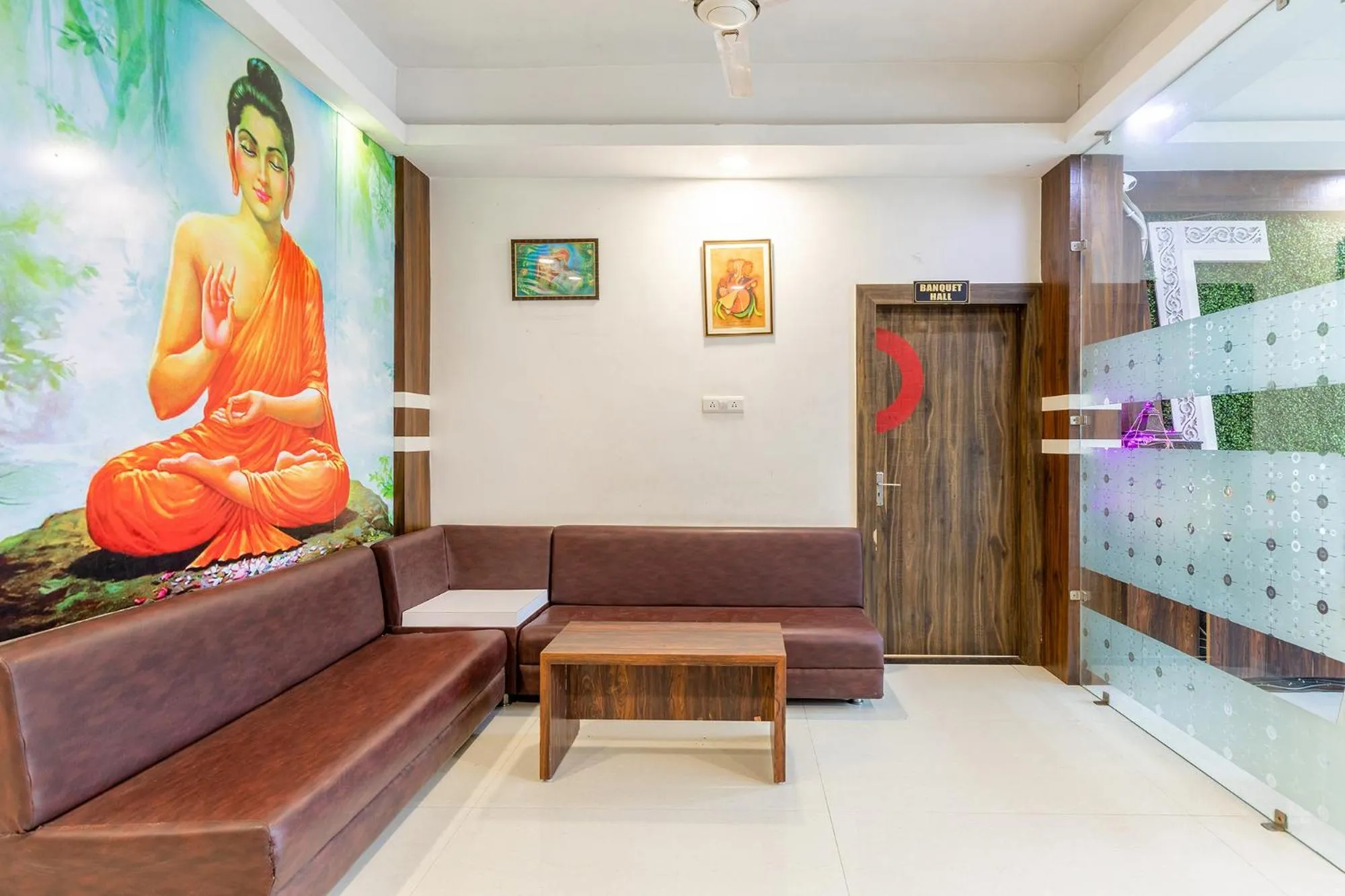 Seating area in FabHotel Ocean Pearl