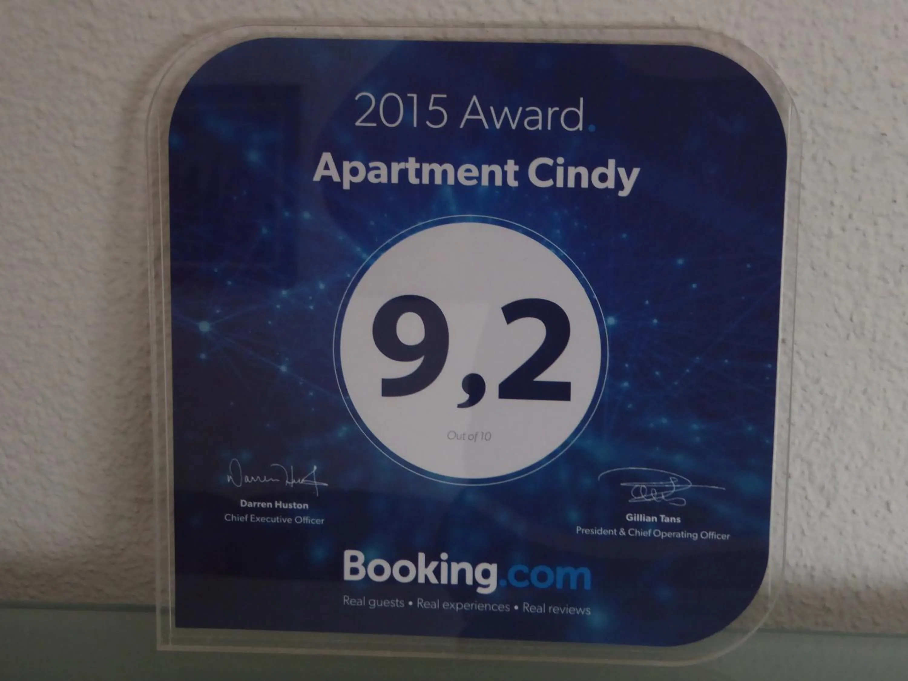 Certificate/Award in Apartment Cindy