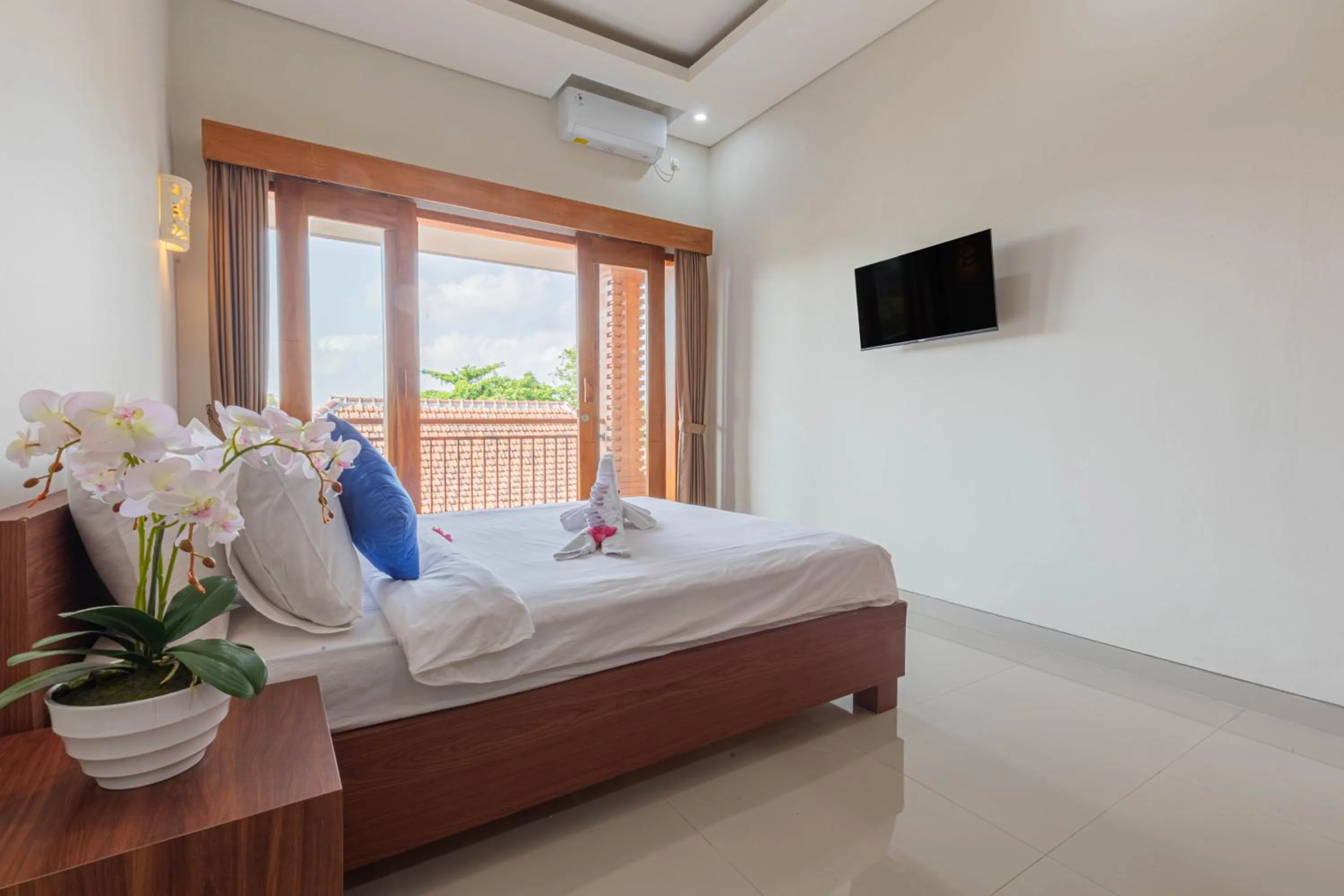 Bed in Candra Loka Studio & Apartment by The Loka