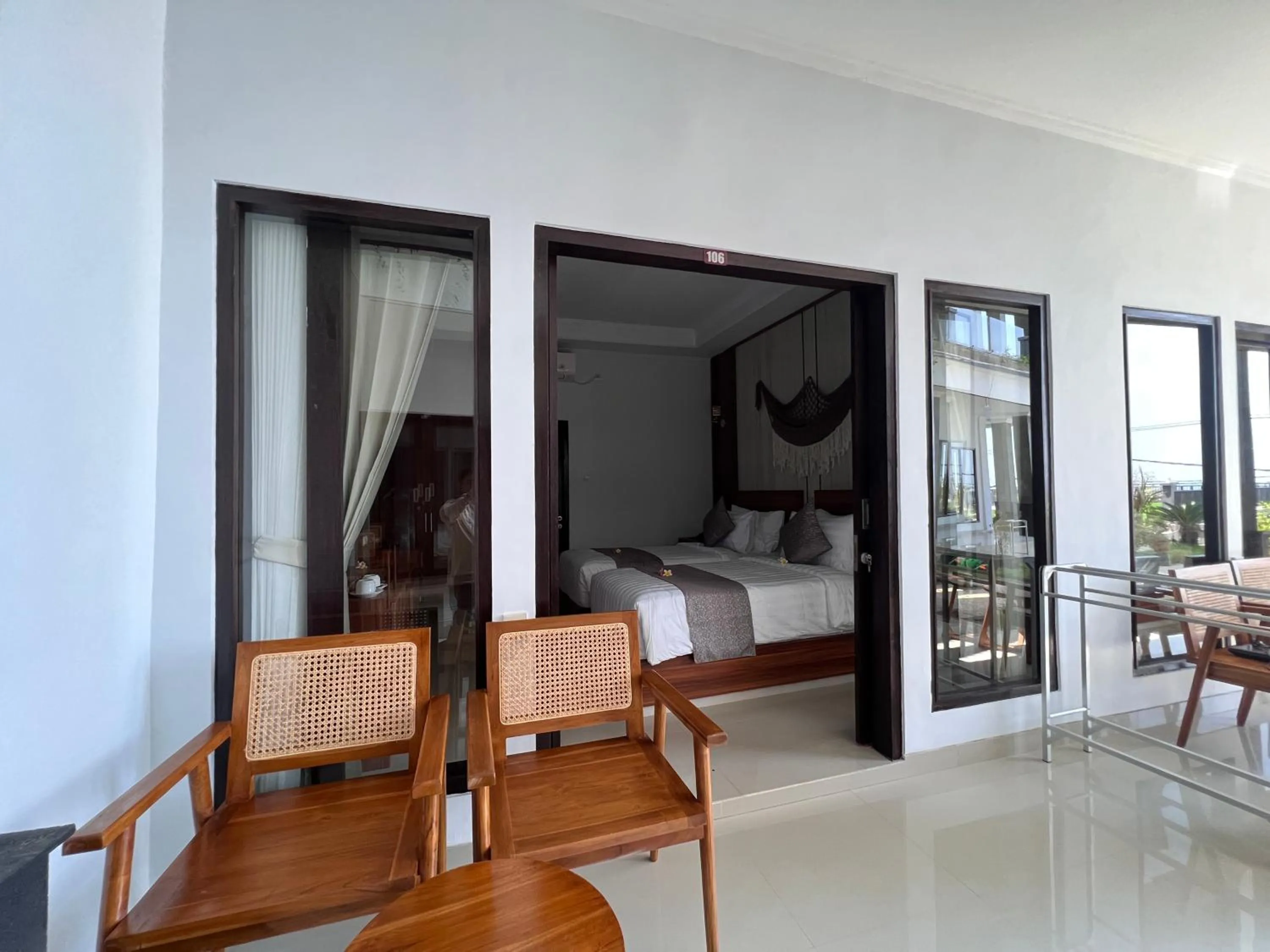 Balcony/Terrace, Bed in Grand Yuna Hotel Nusa Penida