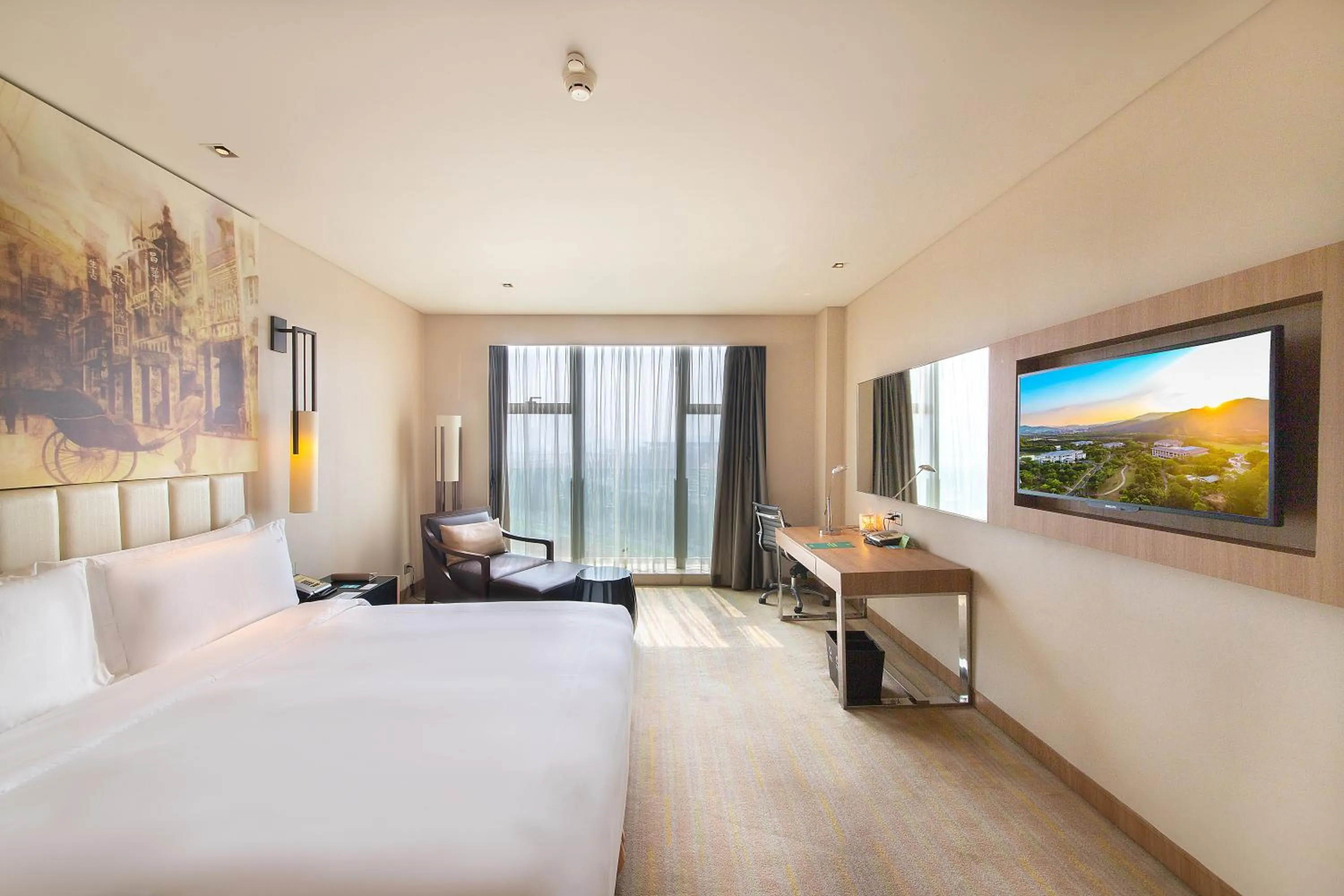 Bedroom in Junluxe Hotel Guangzhou Science City-Free Shuttle Bus Service to Guangzhou Canton Fair