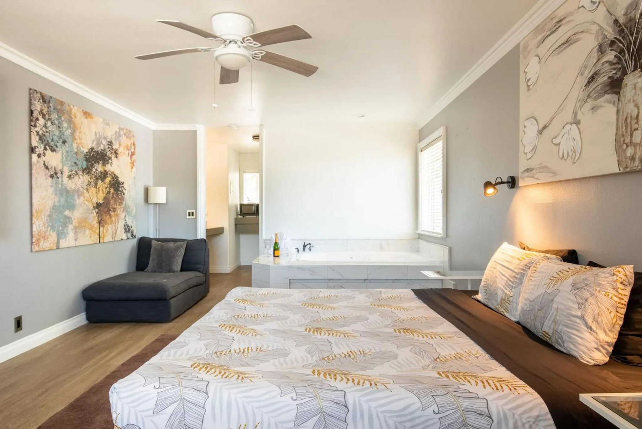 Bed in Big Bear Spa Suites