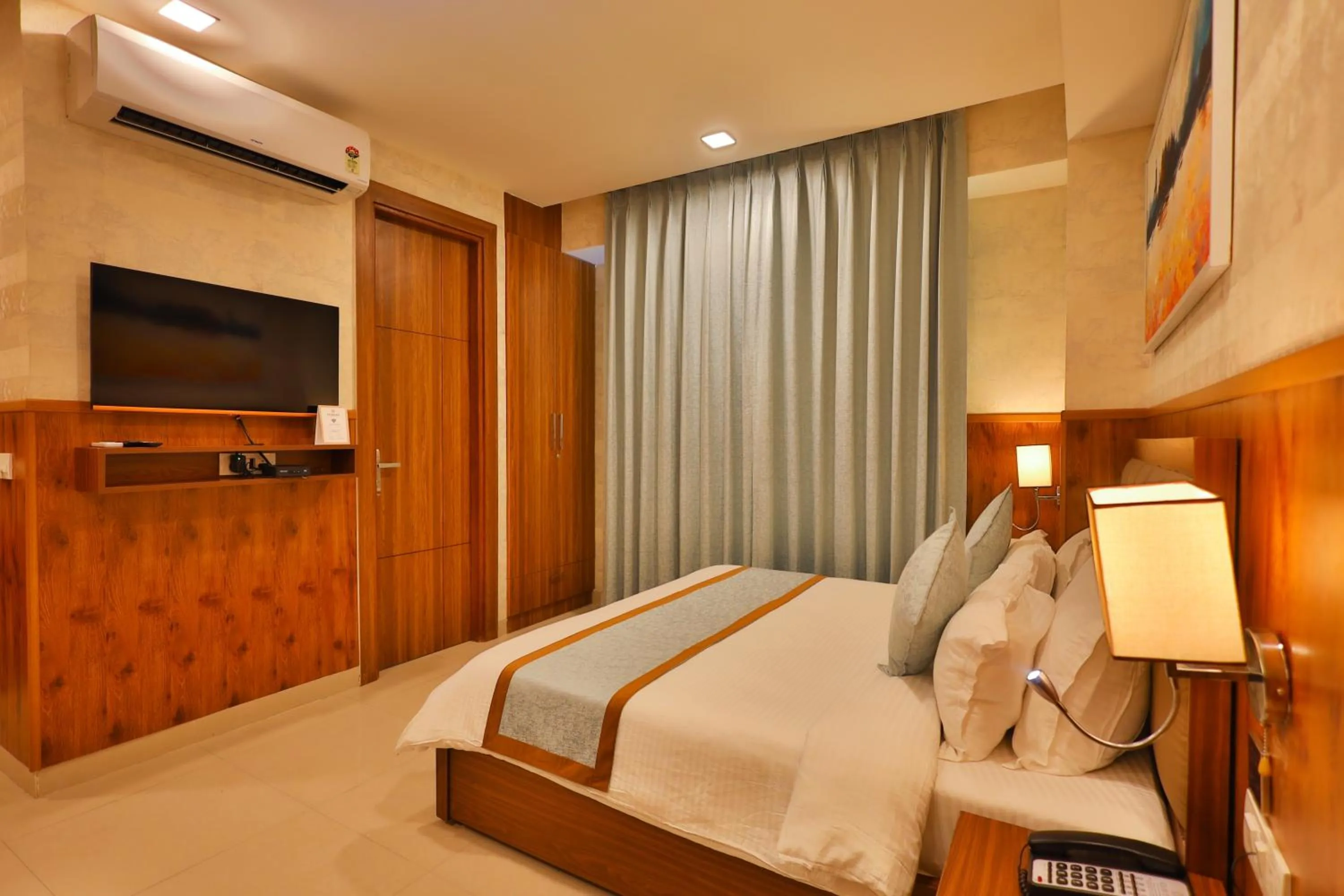 View (from property/room), Bed in Clay Inn Hotel, Sohna Road, Sector 49, Gurugram