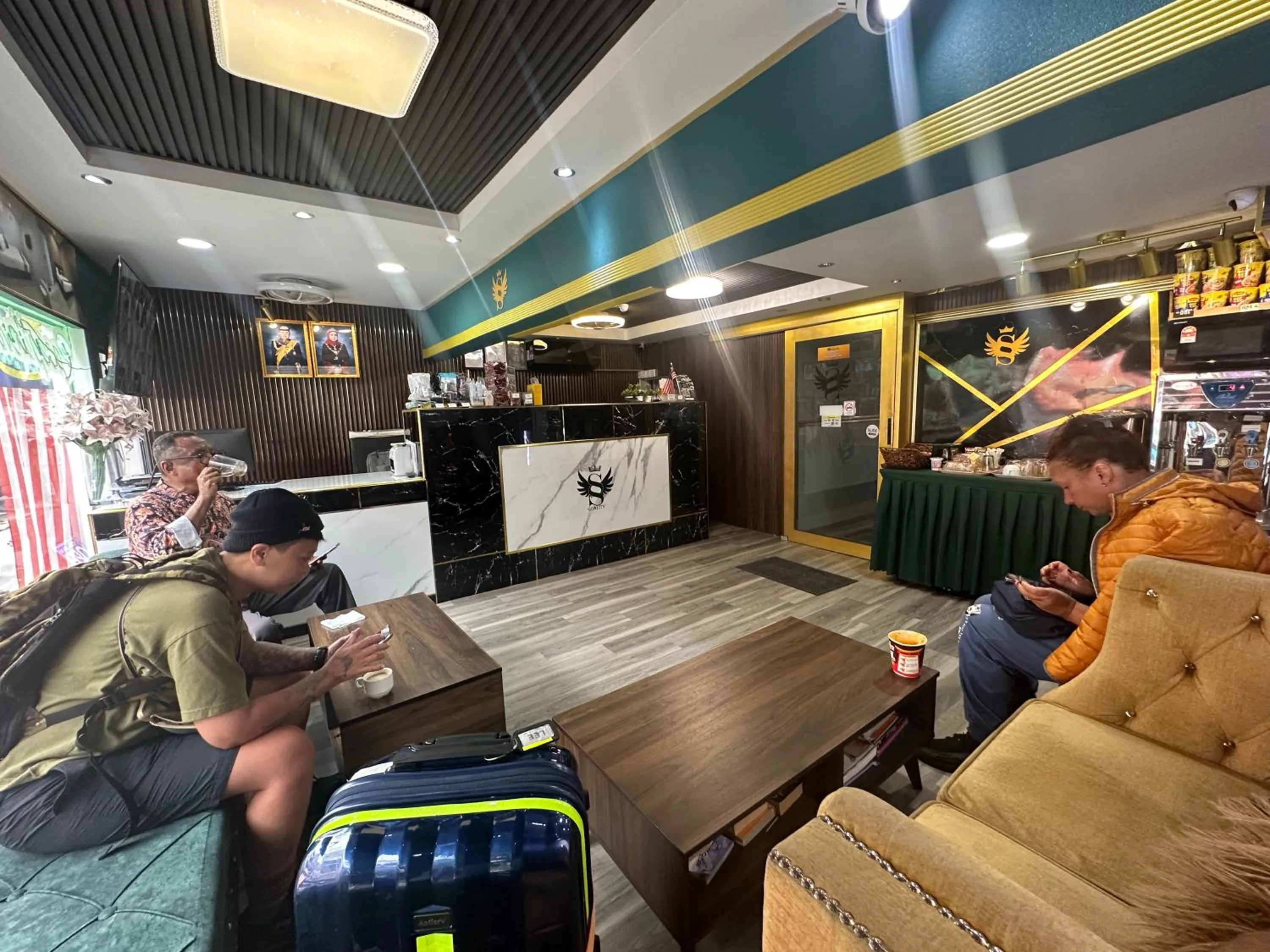 Seating area in SS Grey Hotel