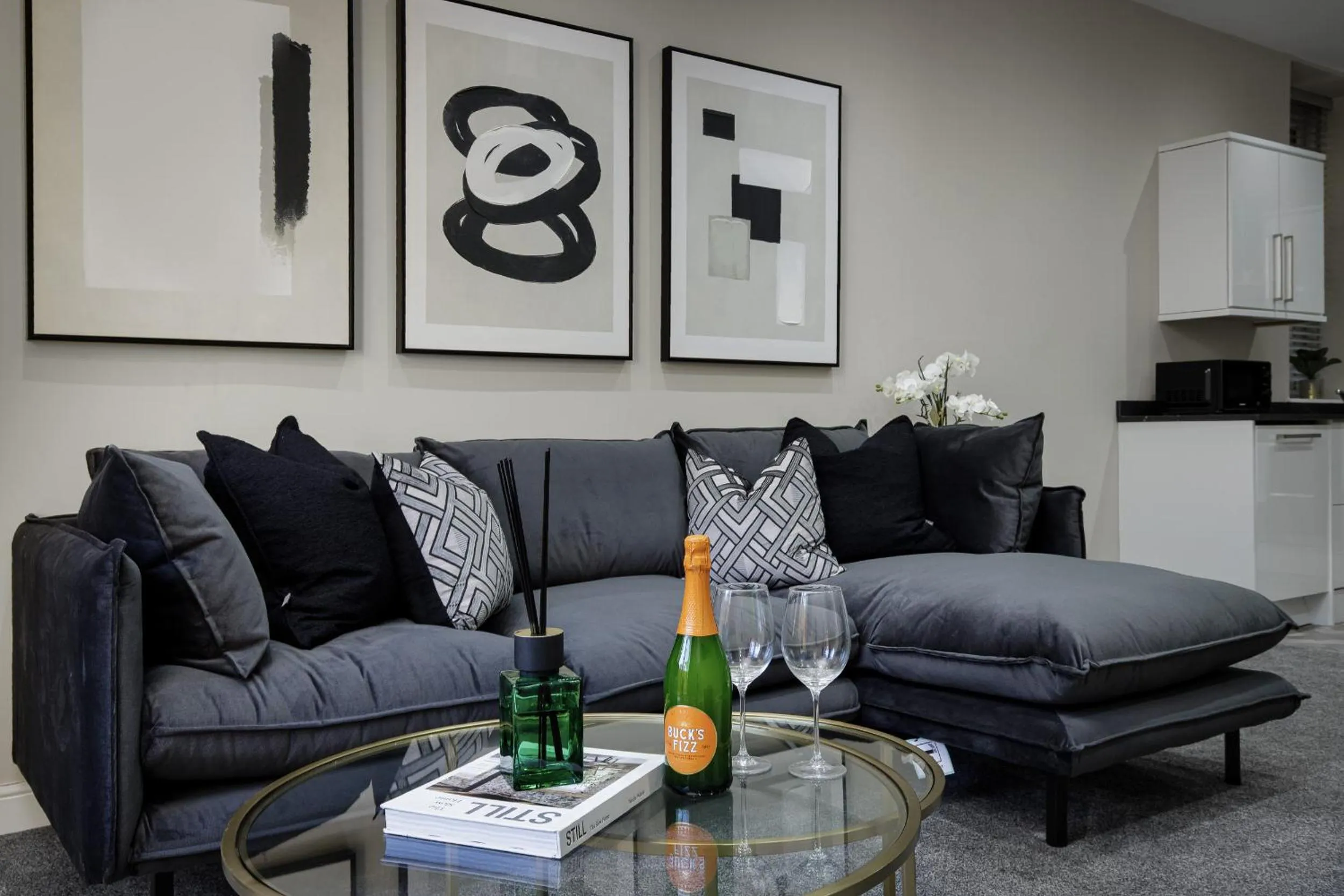 Living room in The Blackpool Beach Boutique Apartments