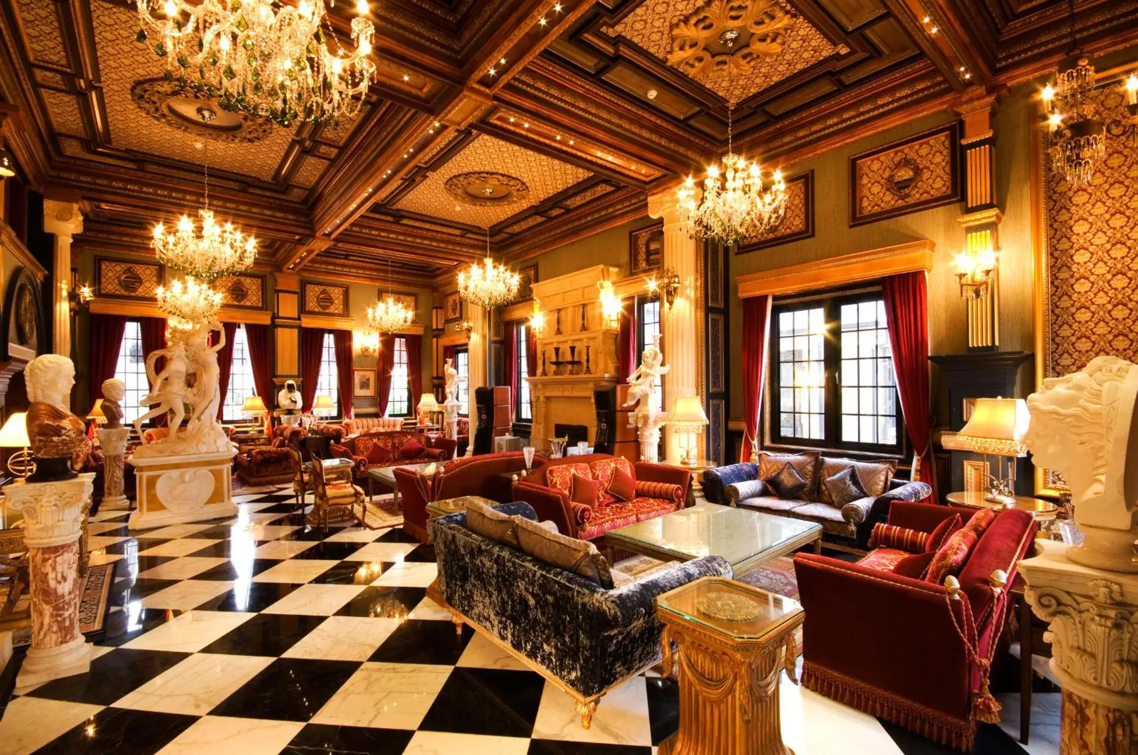 Lobby or reception in The Old England Manor Lobby or reception in The Old England Manor