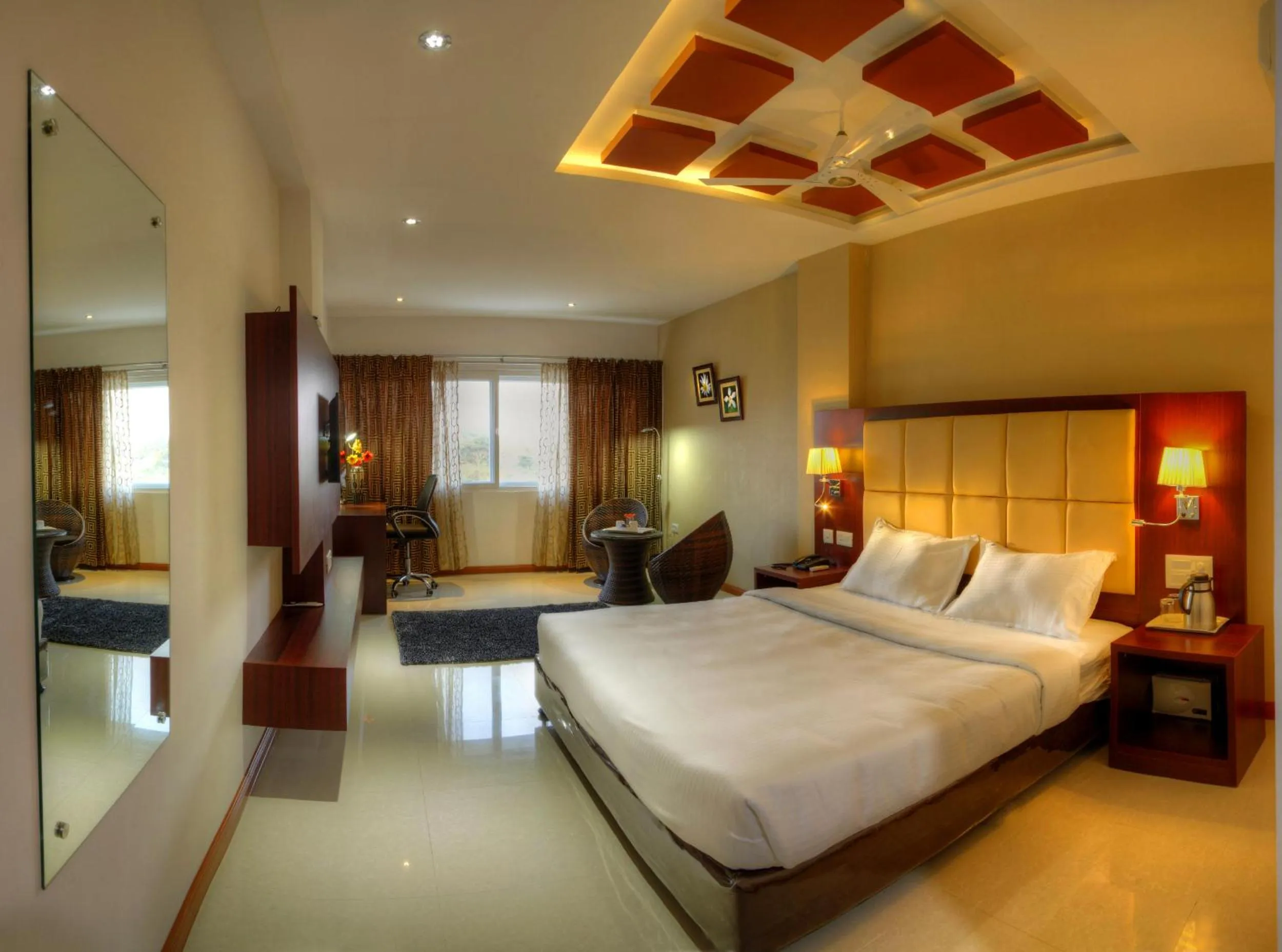 Photo of the whole room, Bed in Rajmahal Inn