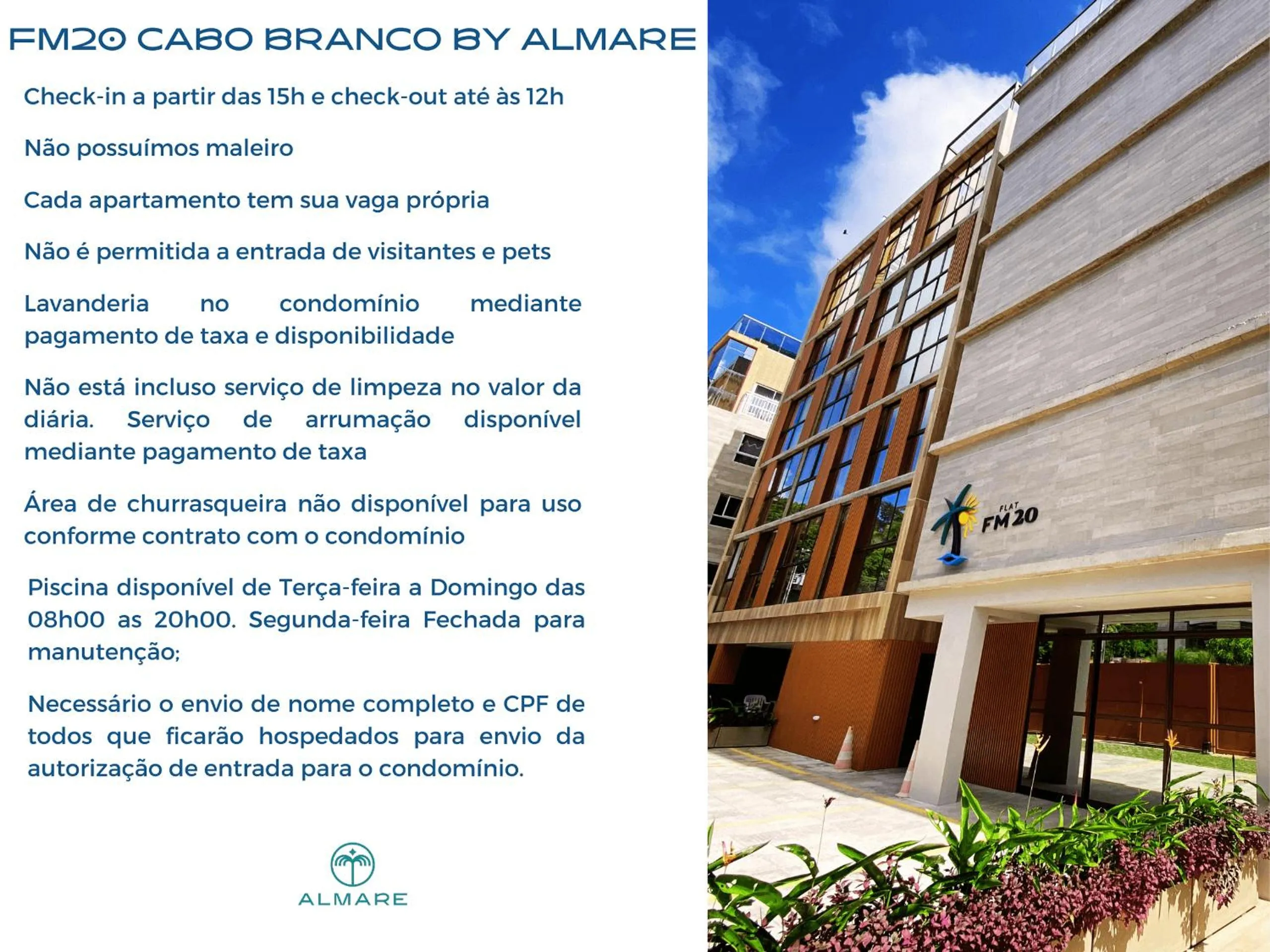 Flat FM20 Cabo Branco Comfort - By Almare