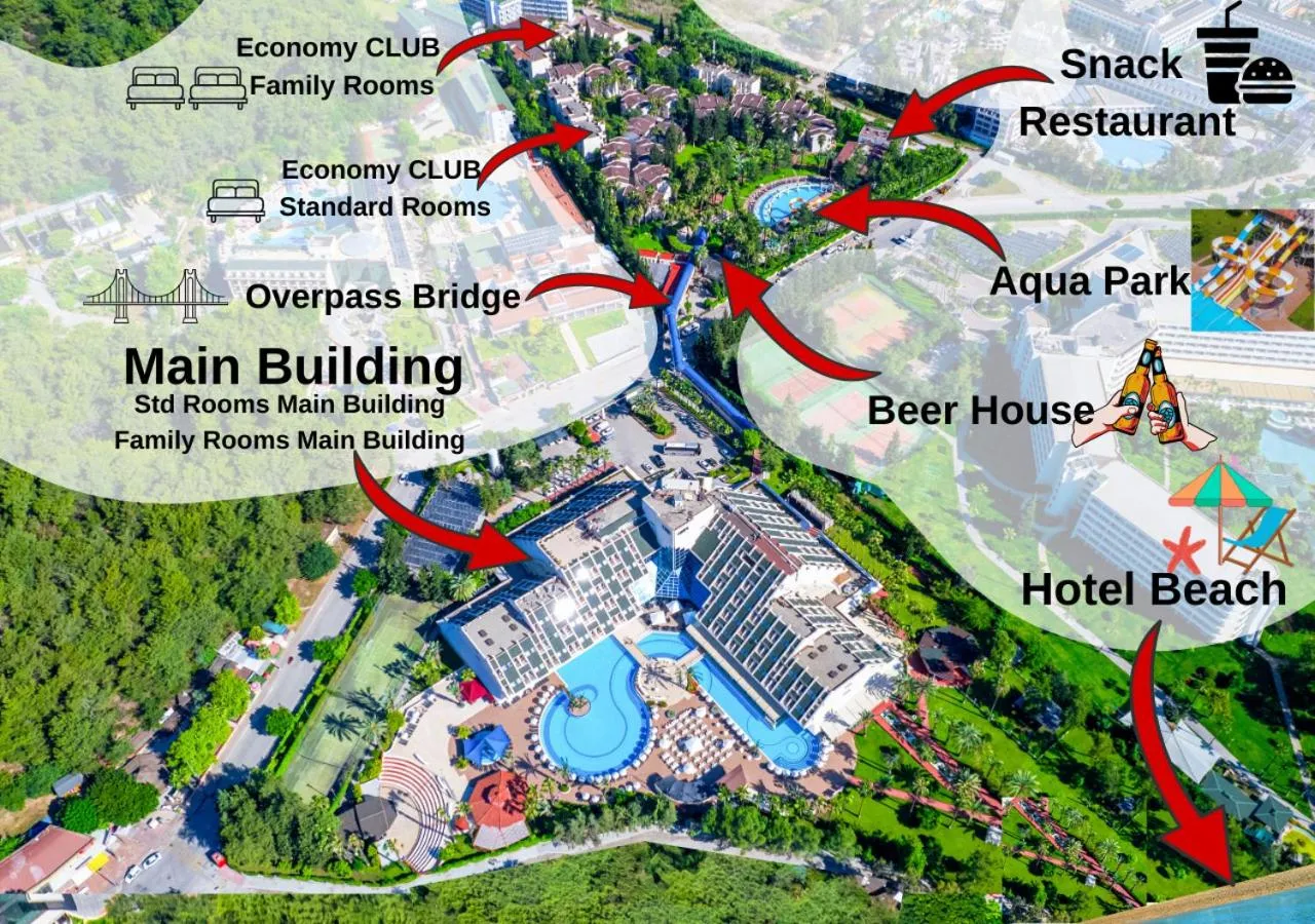 Bird's eye view in Queen's Park Resort Göynük