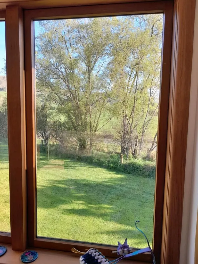 Garden view in The Loft at The Last Straw