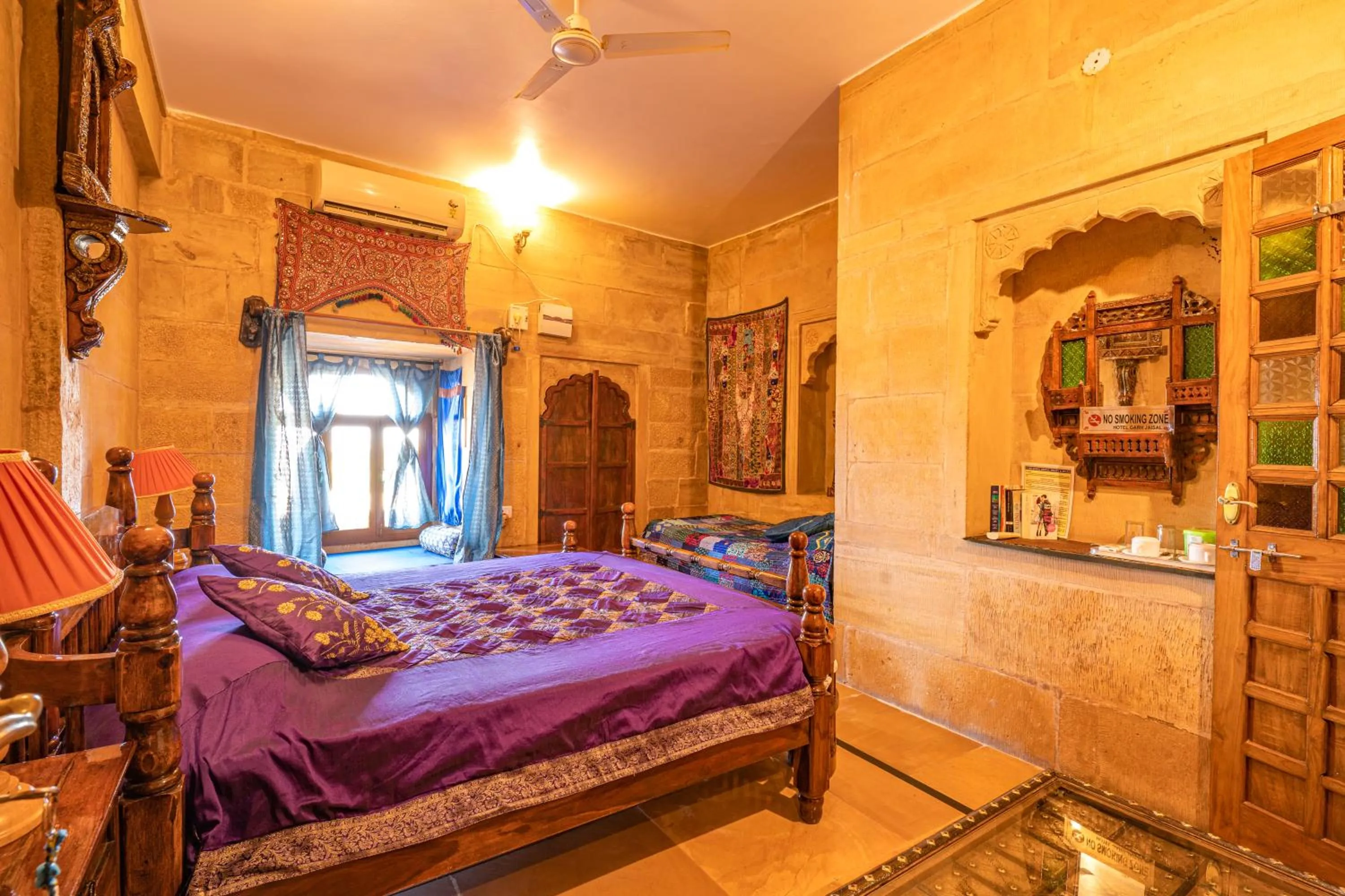 Photo of the whole room, Bed in Hotel Garh Jaisal Haveli