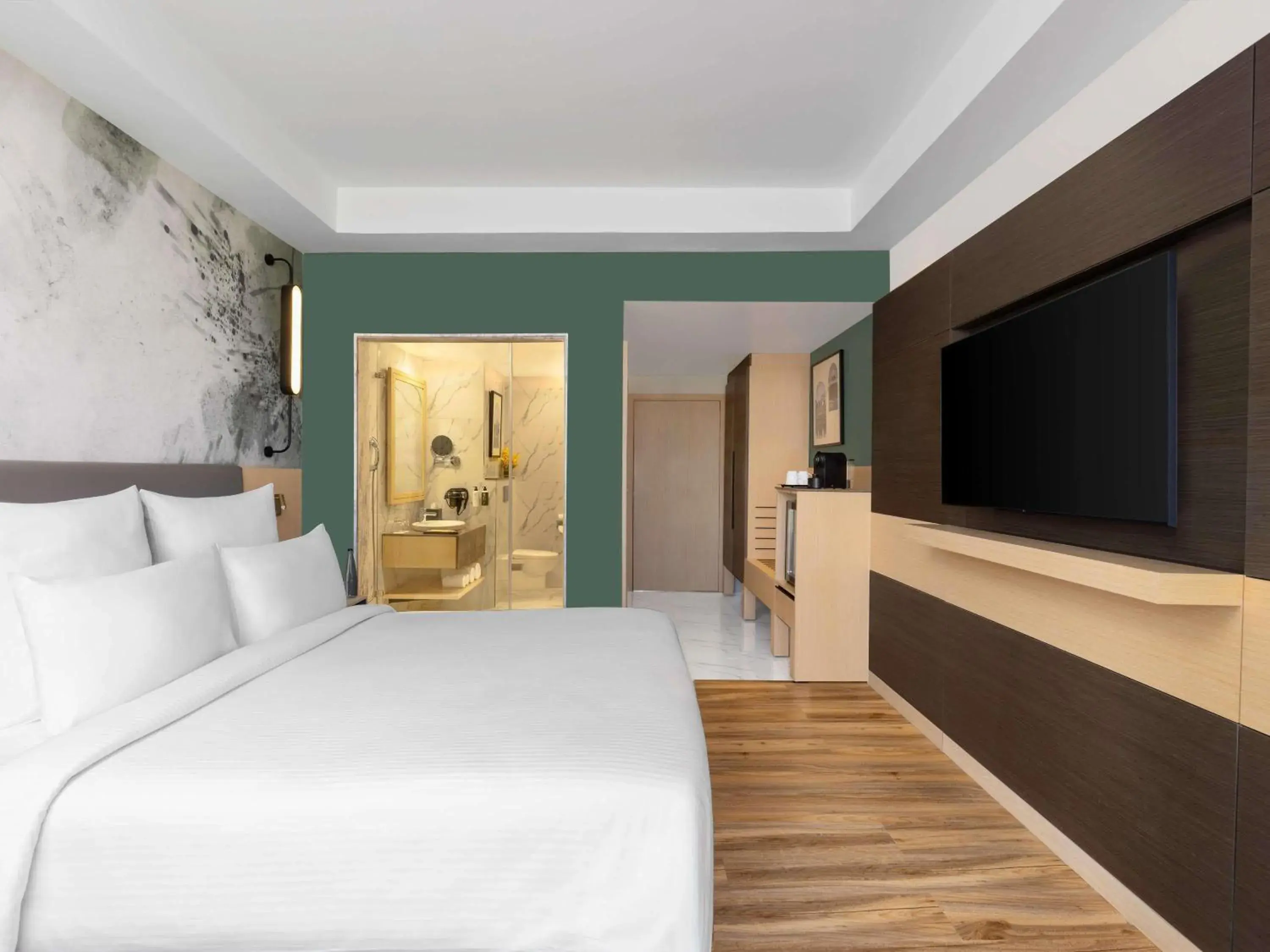 Executive Suite with One Double Bed - Non Smoking/City Side: Avail *Unlimited IMFL (6-8 PM) (Selected drinks only), Early check-in before 2 hrs, 15% off on F&B, 20% on SPA, Happy Hours from 11am-7pm, Unlimited premium brands (IMFL) from 6 PM to 8 PM daily in Novotel Jaipur Convention Centre Executive Suite with One Double Bed - Non Smoking/City Side: Avail *Unlimited IMFL (6-8 PM) (Selected drinks only), Early check-in before 2 hrs, 15% off on F&B, 20% on SPA, Happy Hours from 11am-7pm, Unlimited premium brands (IMFL) from 6 PM to 8 PM daily in Novotel Jaipur Convention Centre