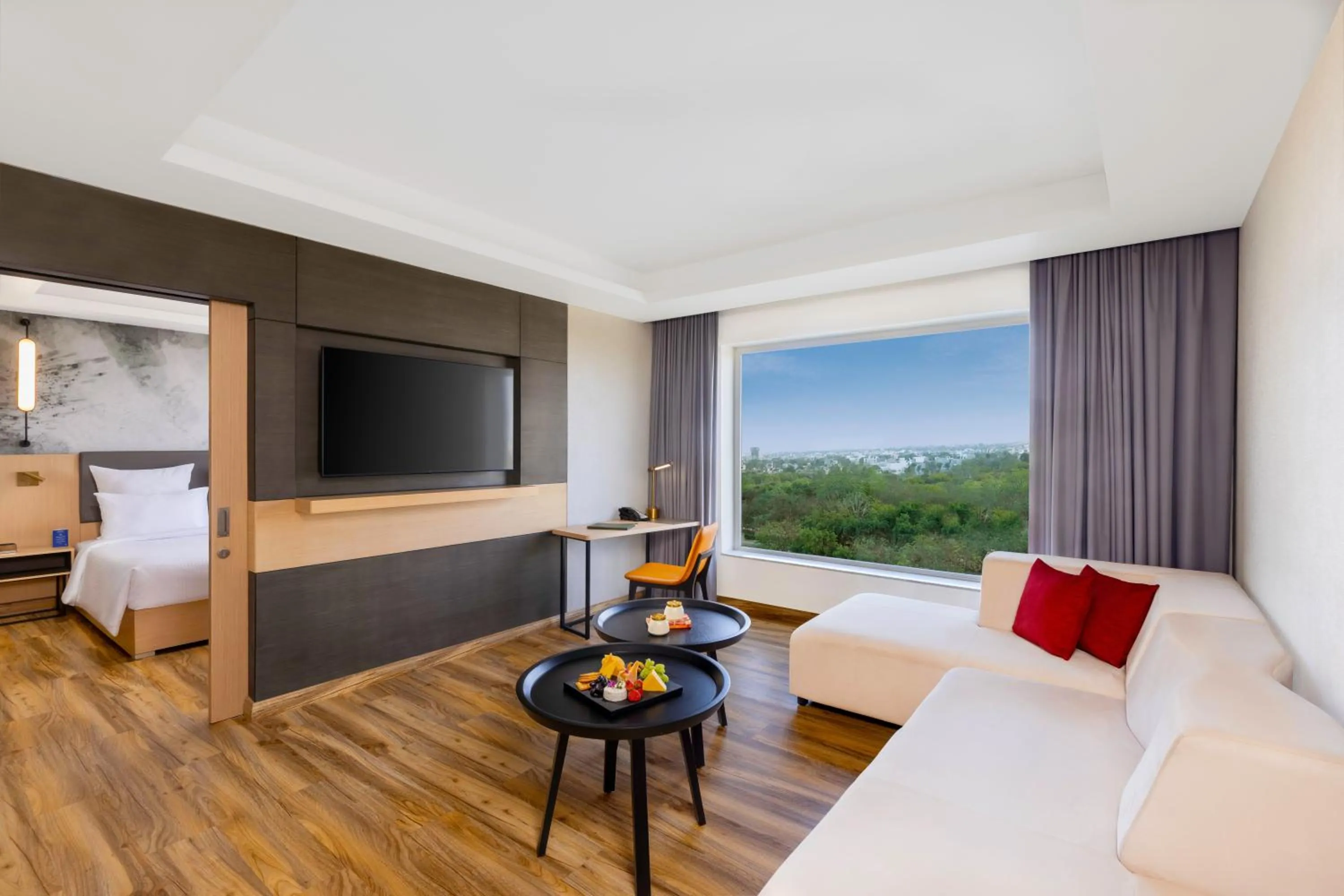 Bed in Novotel Jaipur Convention Centre