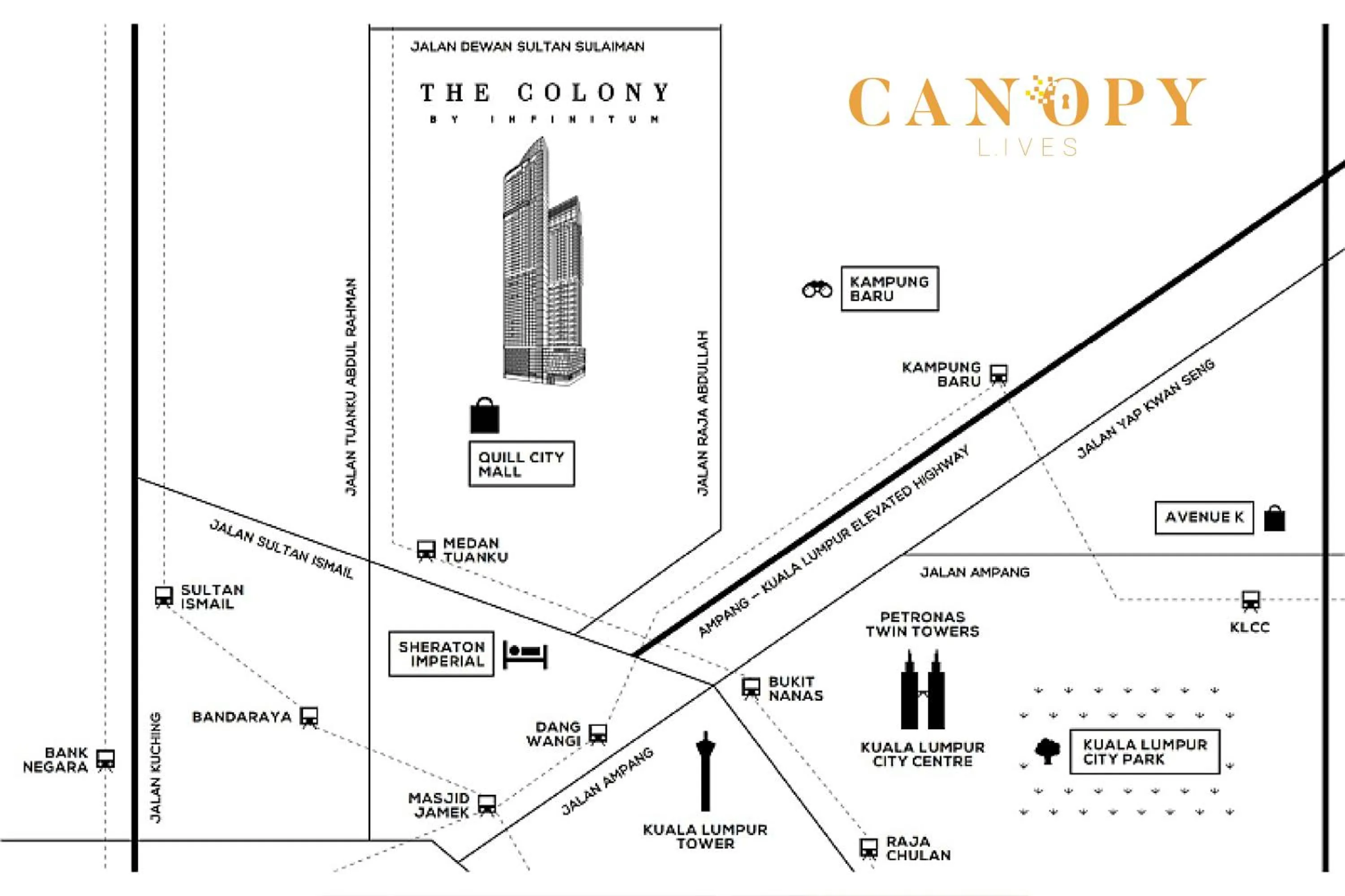 Location in The Luxe & The Colony, KLCC