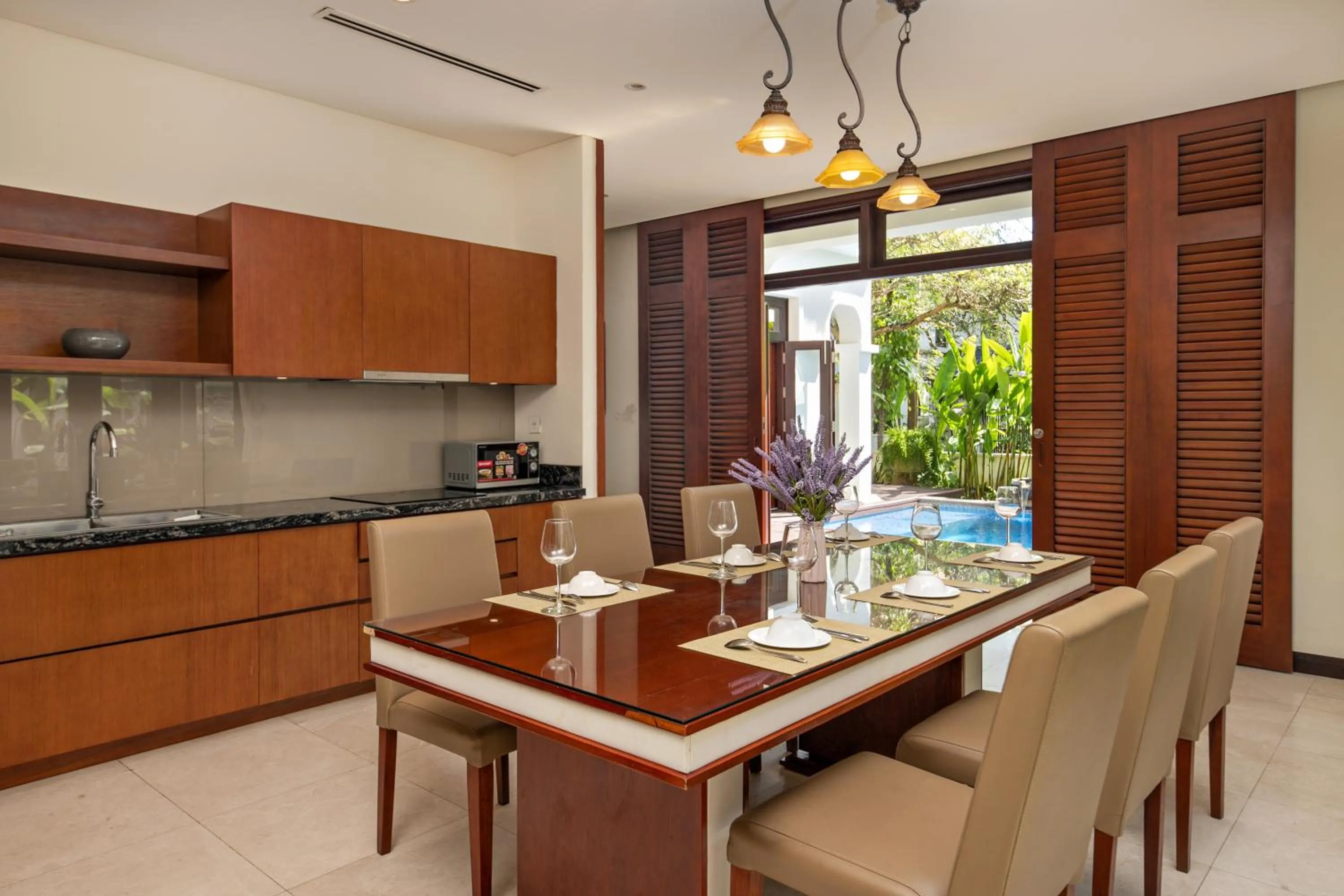 Kitchen or kitchenette in Purama Villas Resort Beachfront Da Nang