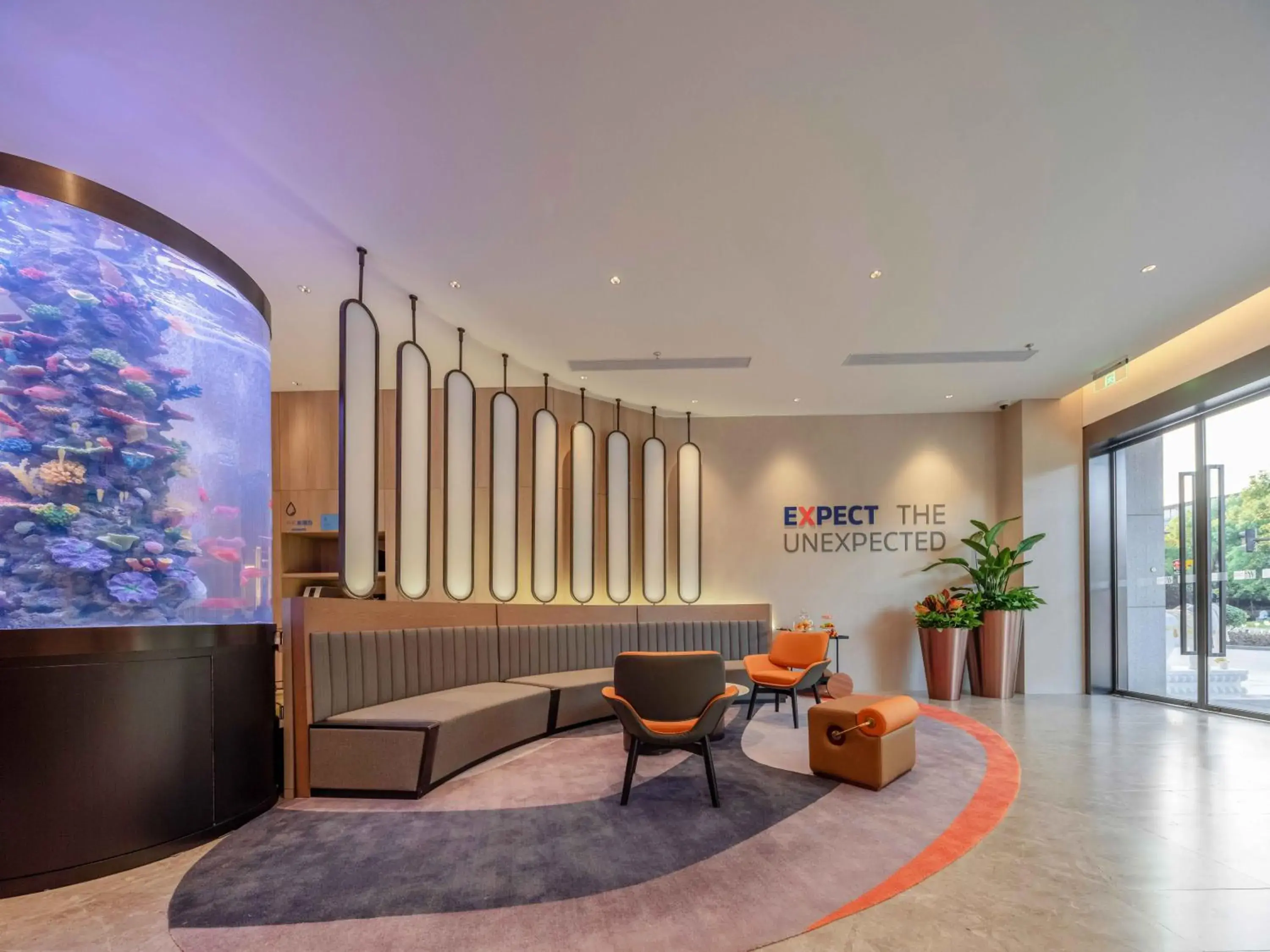 Lobby or reception in Holiday Inn Express Shanghai Hongqiao Linkong by IHG Lobby or reception in Holiday Inn Express Shanghai Hongqiao Linkong by IHG