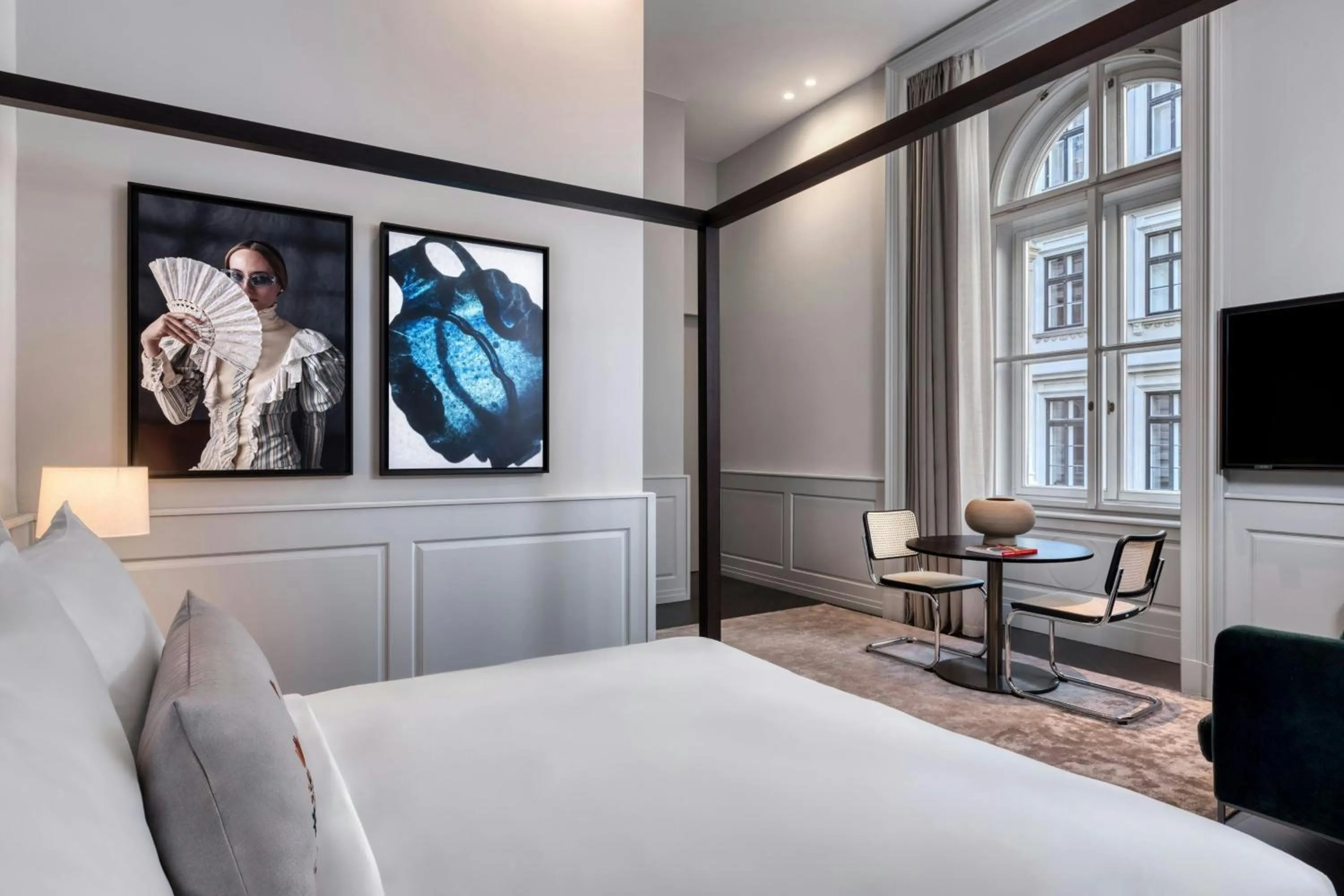 Bedroom, Bed in Dorothea Hotel, Budapest, Autograph Collection