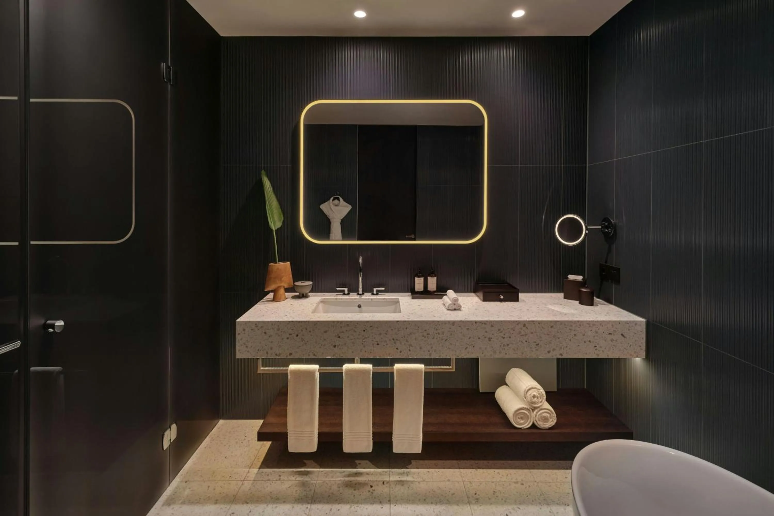 Bathroom in Dorothea Hotel, Budapest, Autograph Collection