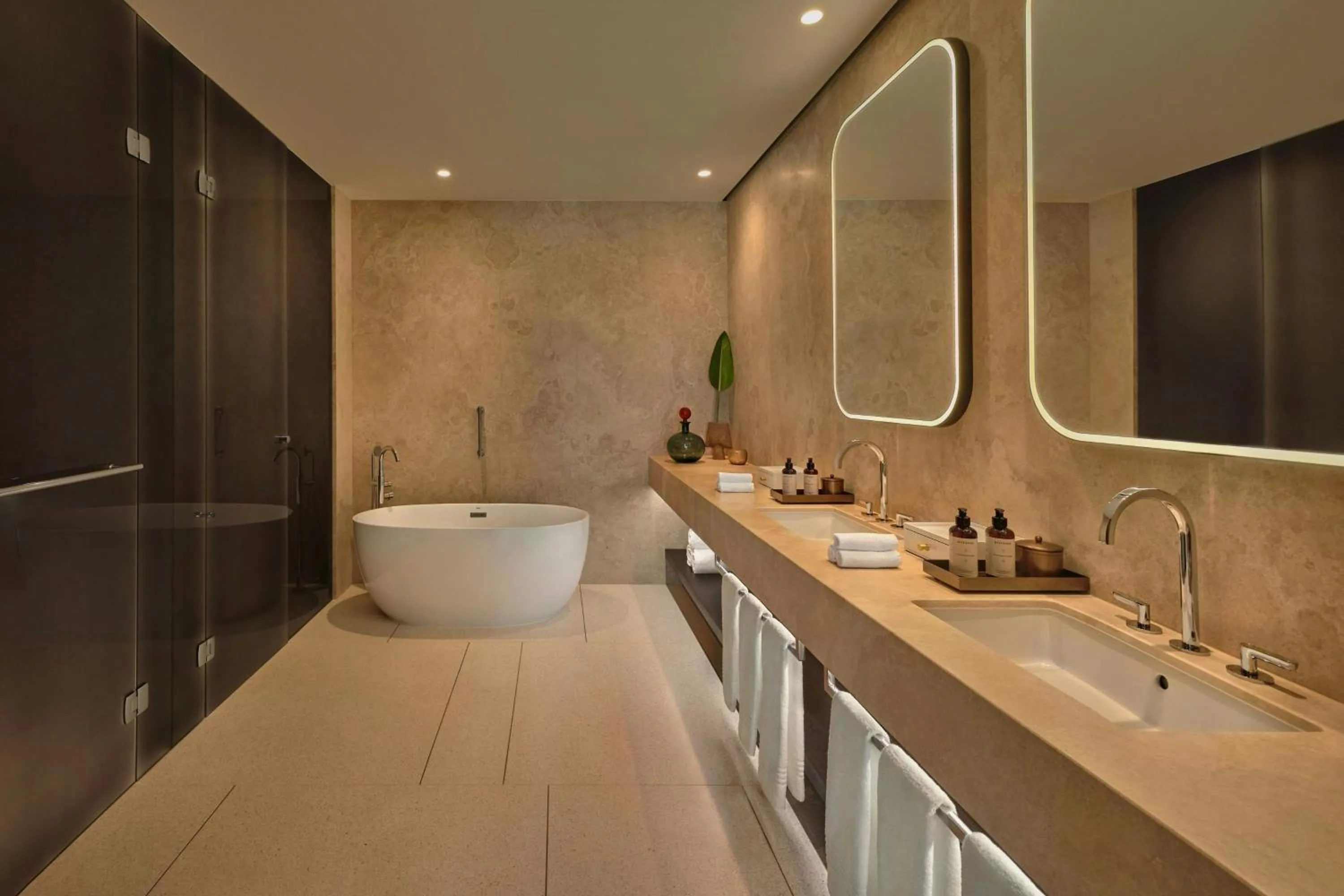 Bathroom in Dorothea Hotel, Budapest, Autograph Collection