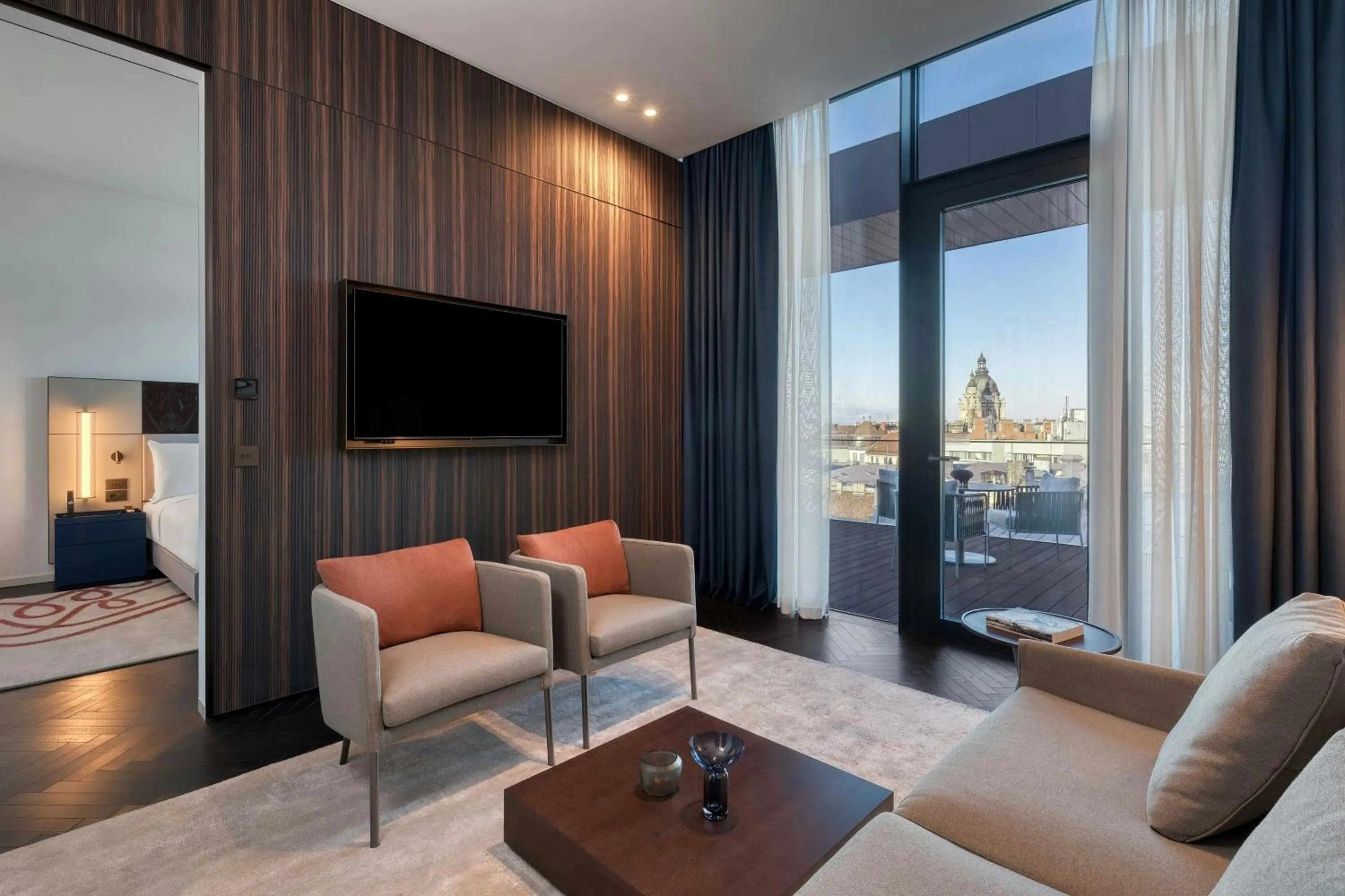 Living room in Dorothea Hotel, Budapest, Autograph Collection