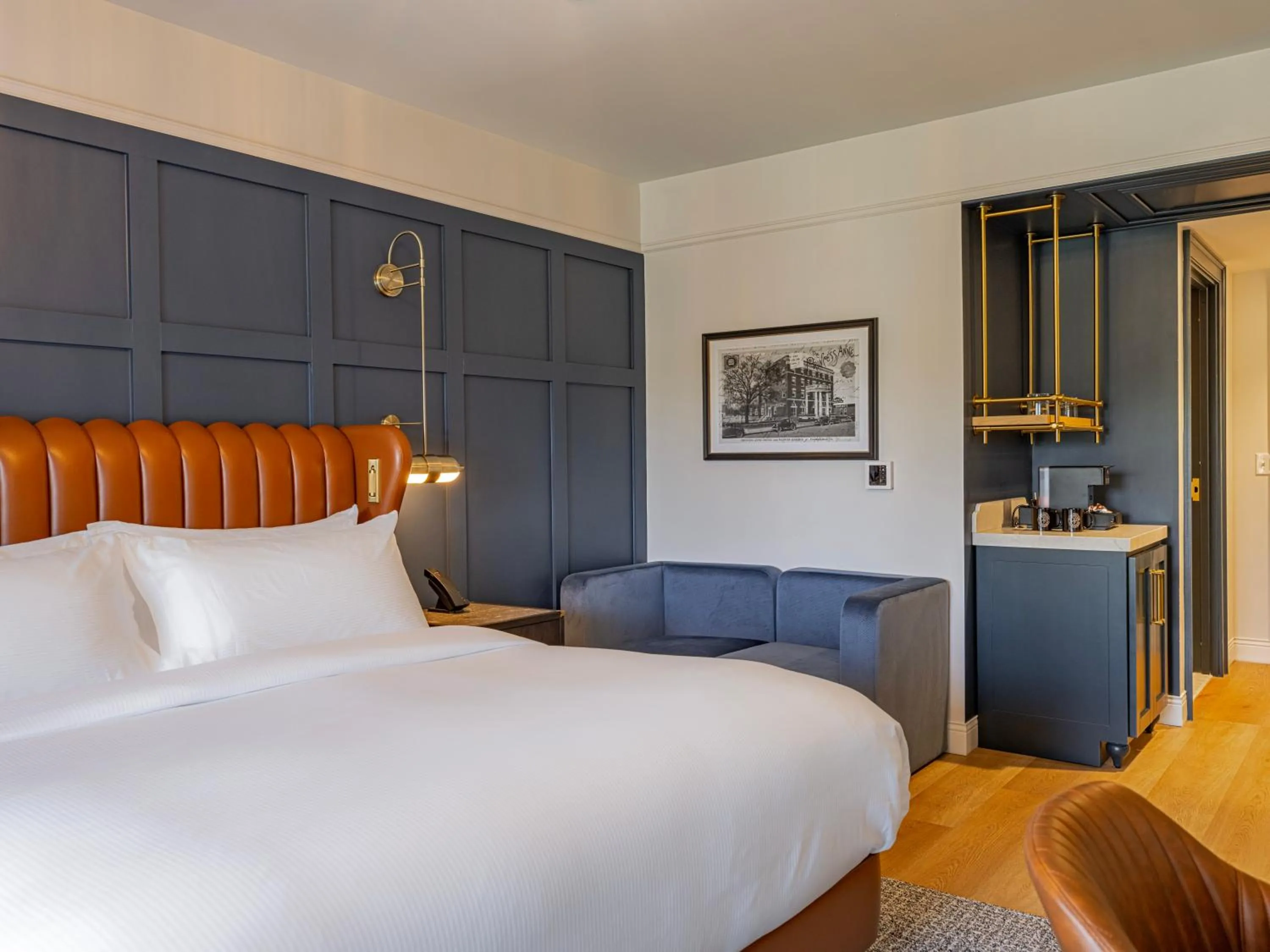 Bed in The Publisher, Downtown Fredericksburg, a Tribute Portfolio Hotel