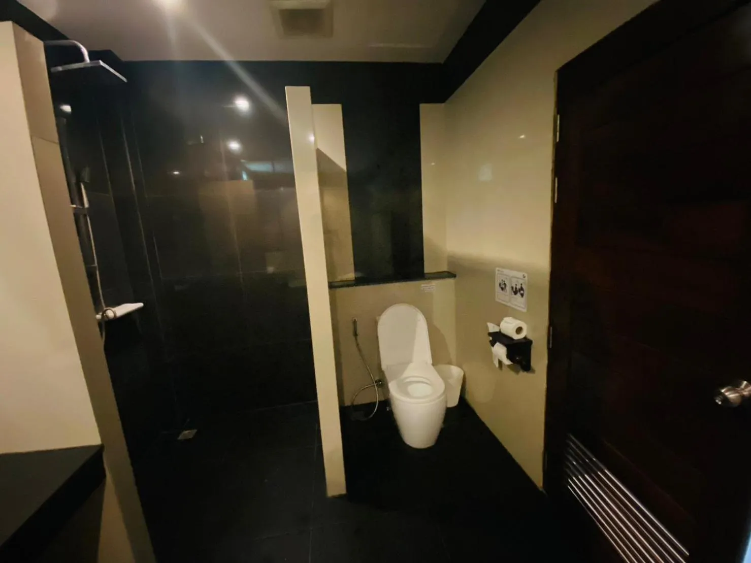 Shower in Hotel and Beach Bungalow at Lanta Resort