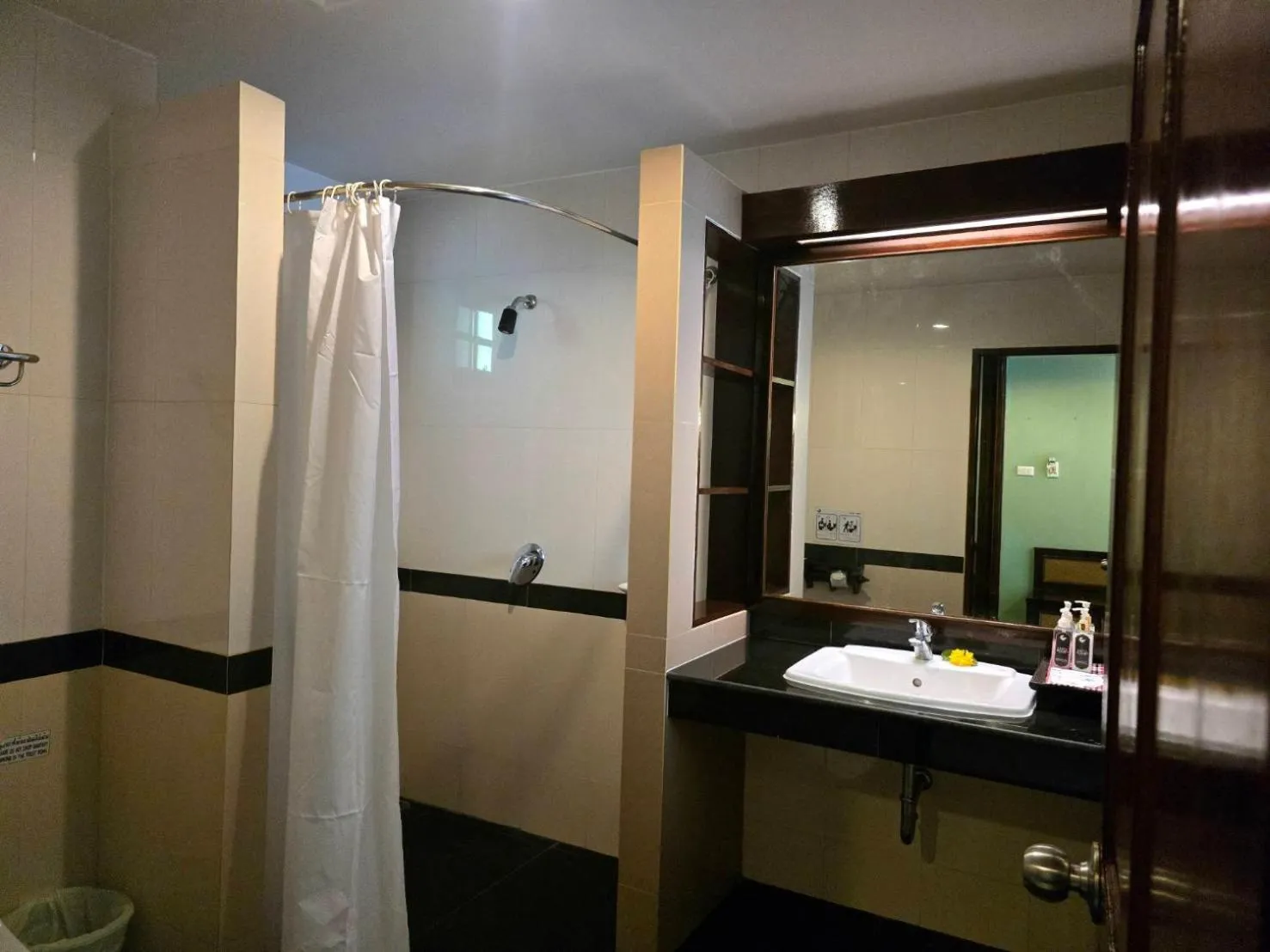 Shower in Hotel and Beach Bungalow at Lanta Resort