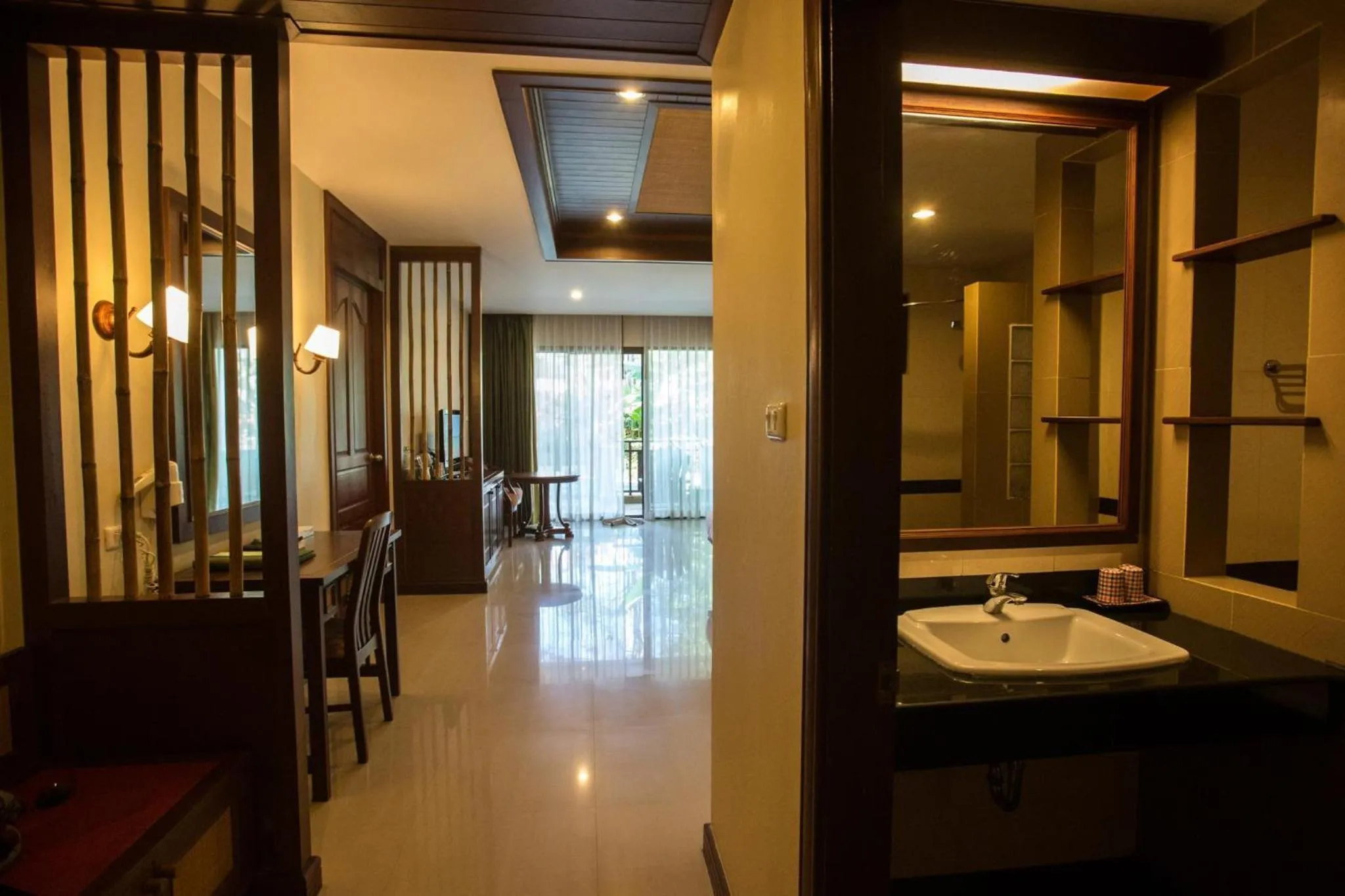 Bathroom in Hotel and Beach Bungalow at Lanta Resort