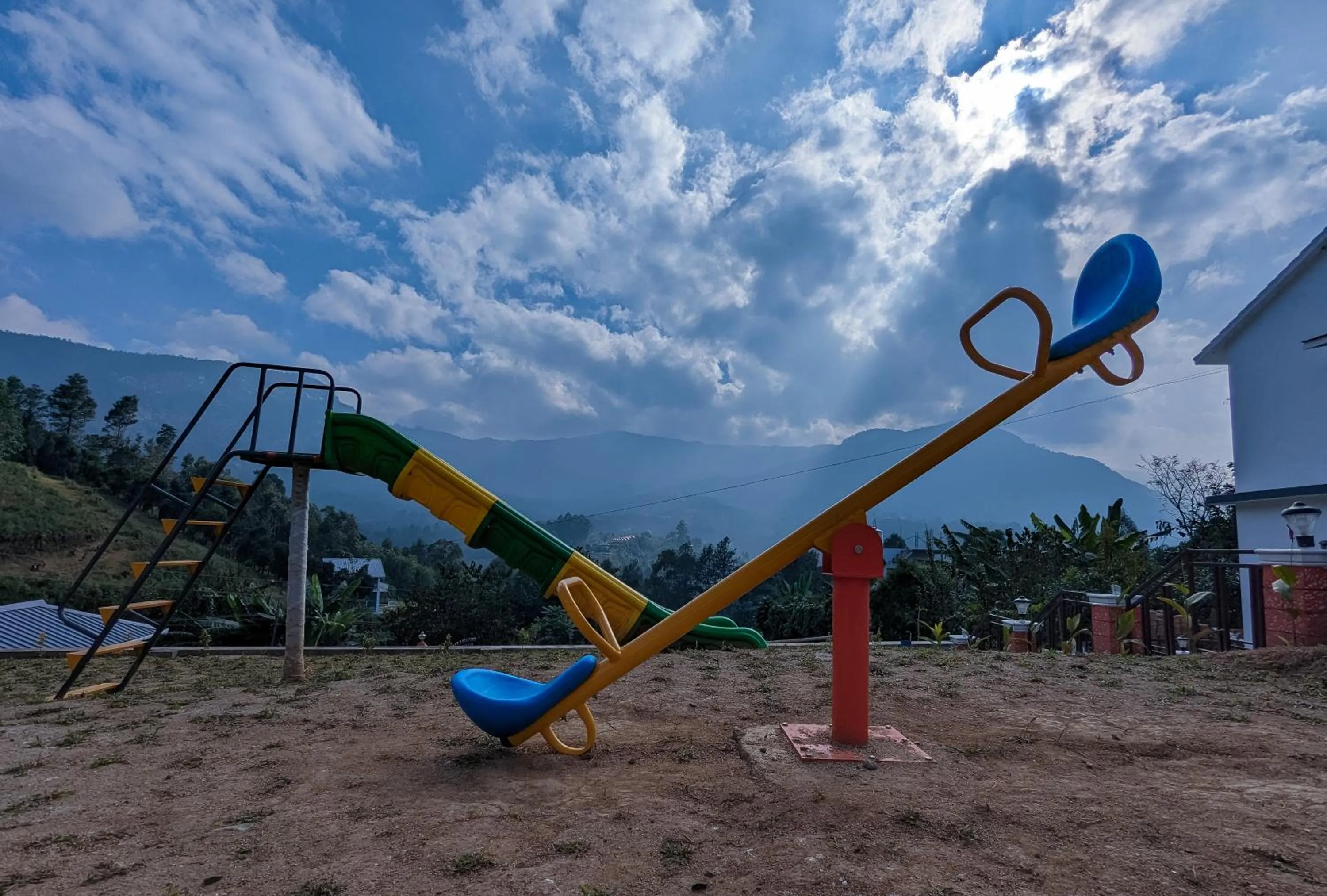 Children play ground in Moon Wings Mountain Resort, Kanthalloor