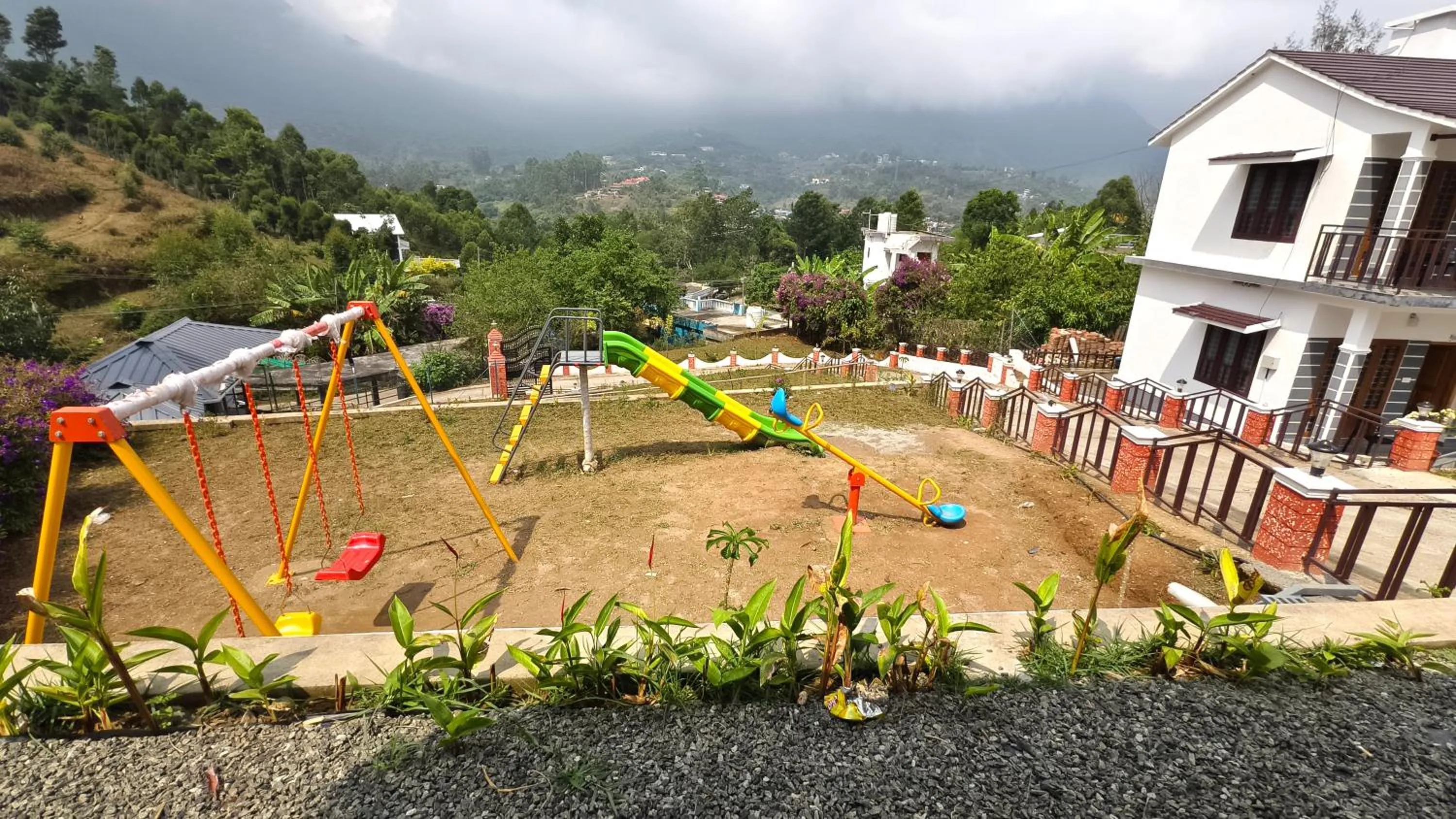 Children play ground in Moon Wings Mountain Resort, Kanthalloor