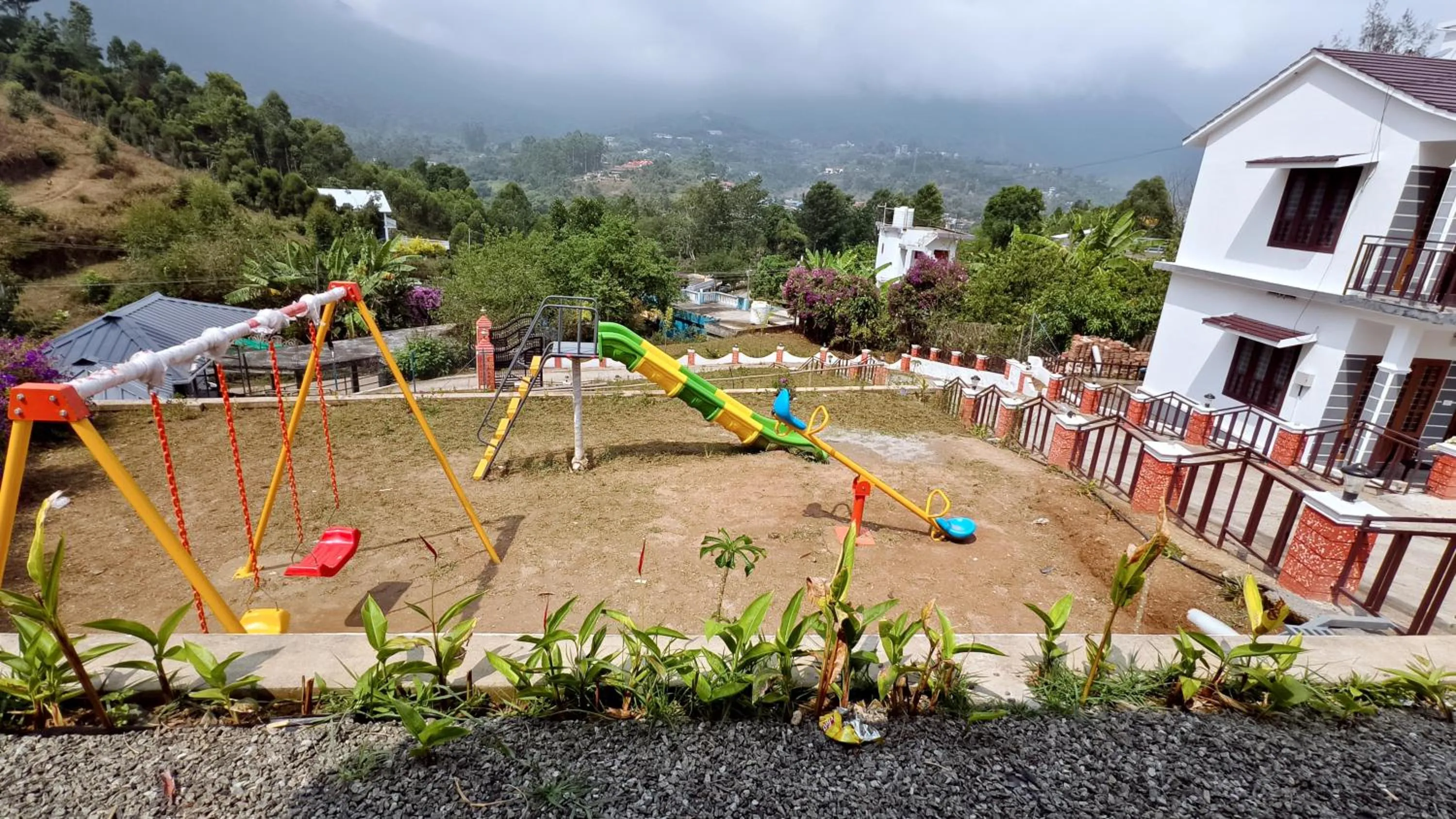 Children play ground in Moon Wings Mountain Resort, Kanthalloor