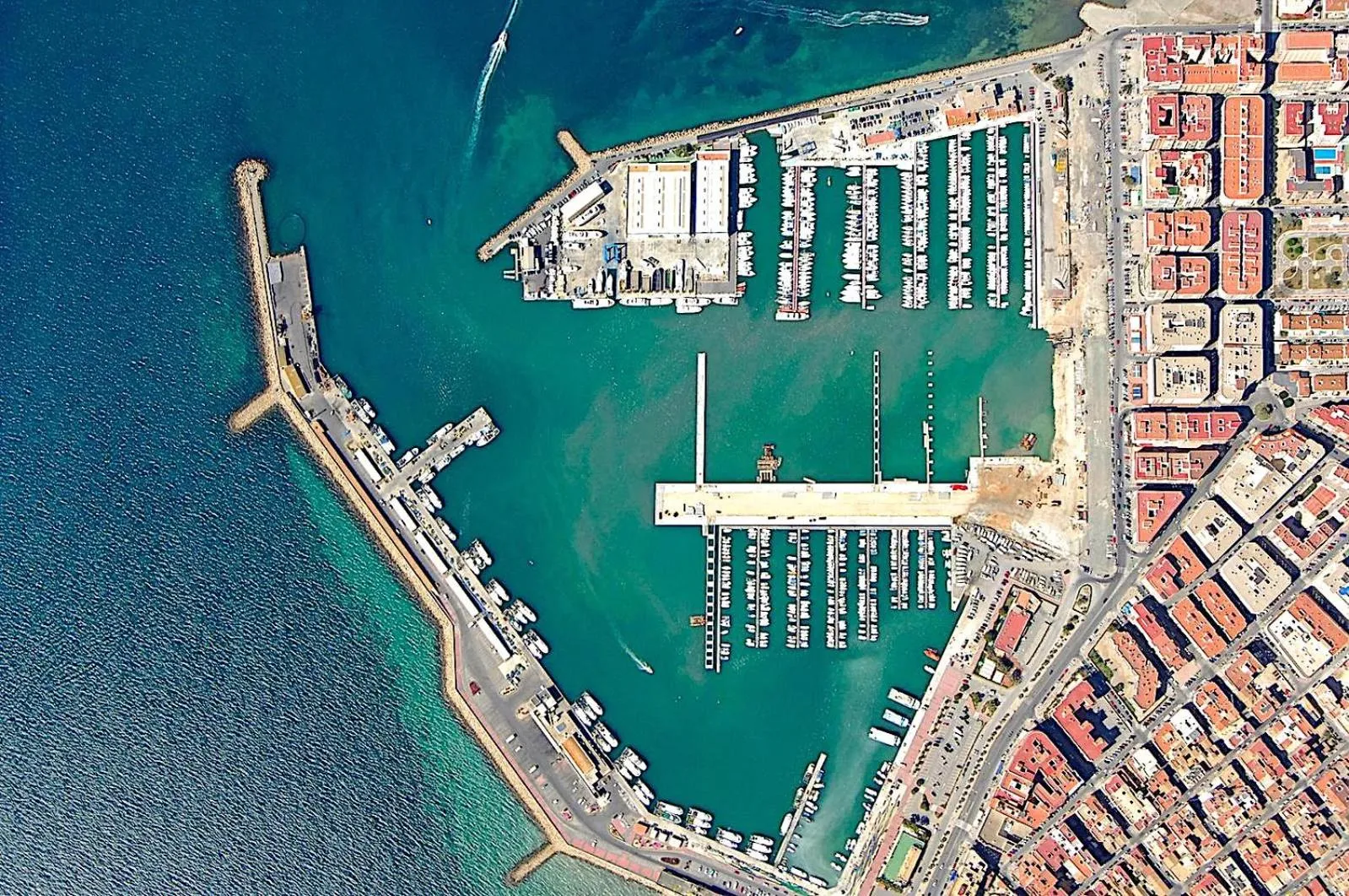 Santa Pola port, sea view, vista del mar
