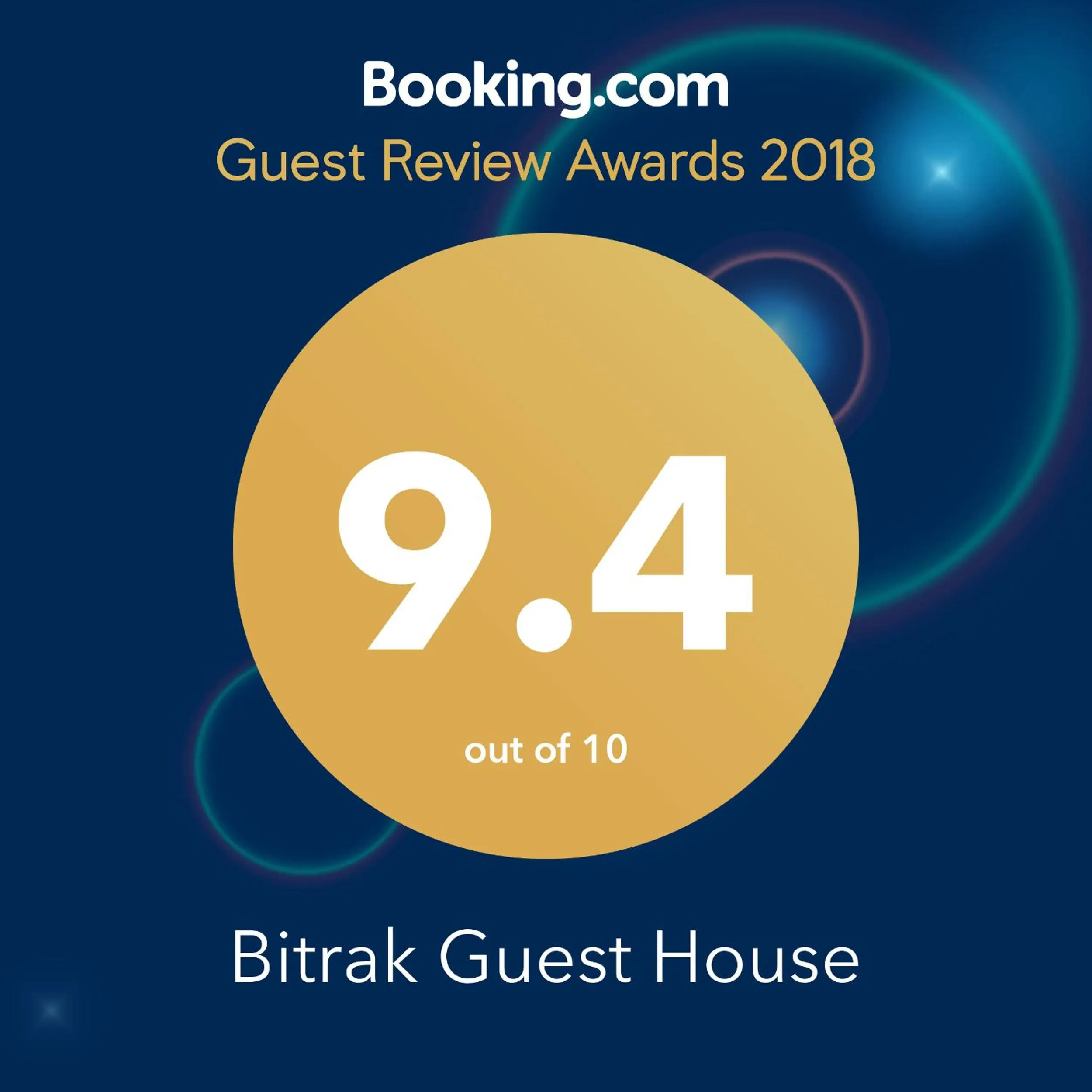 Certificate/Award in Bitrak Guest House