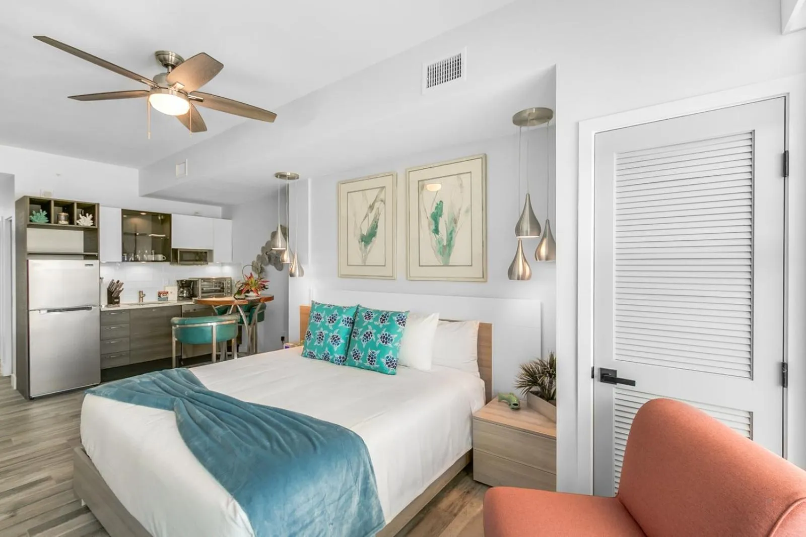 Bed in Dolphins Vacation Rental