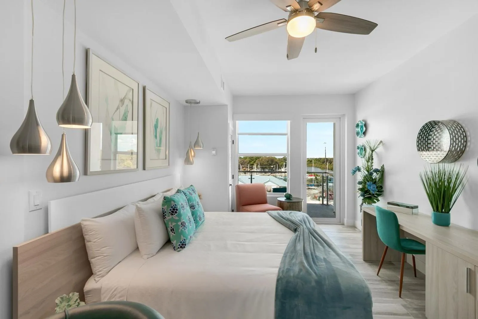 Bed in Dolphins Vacation Rental