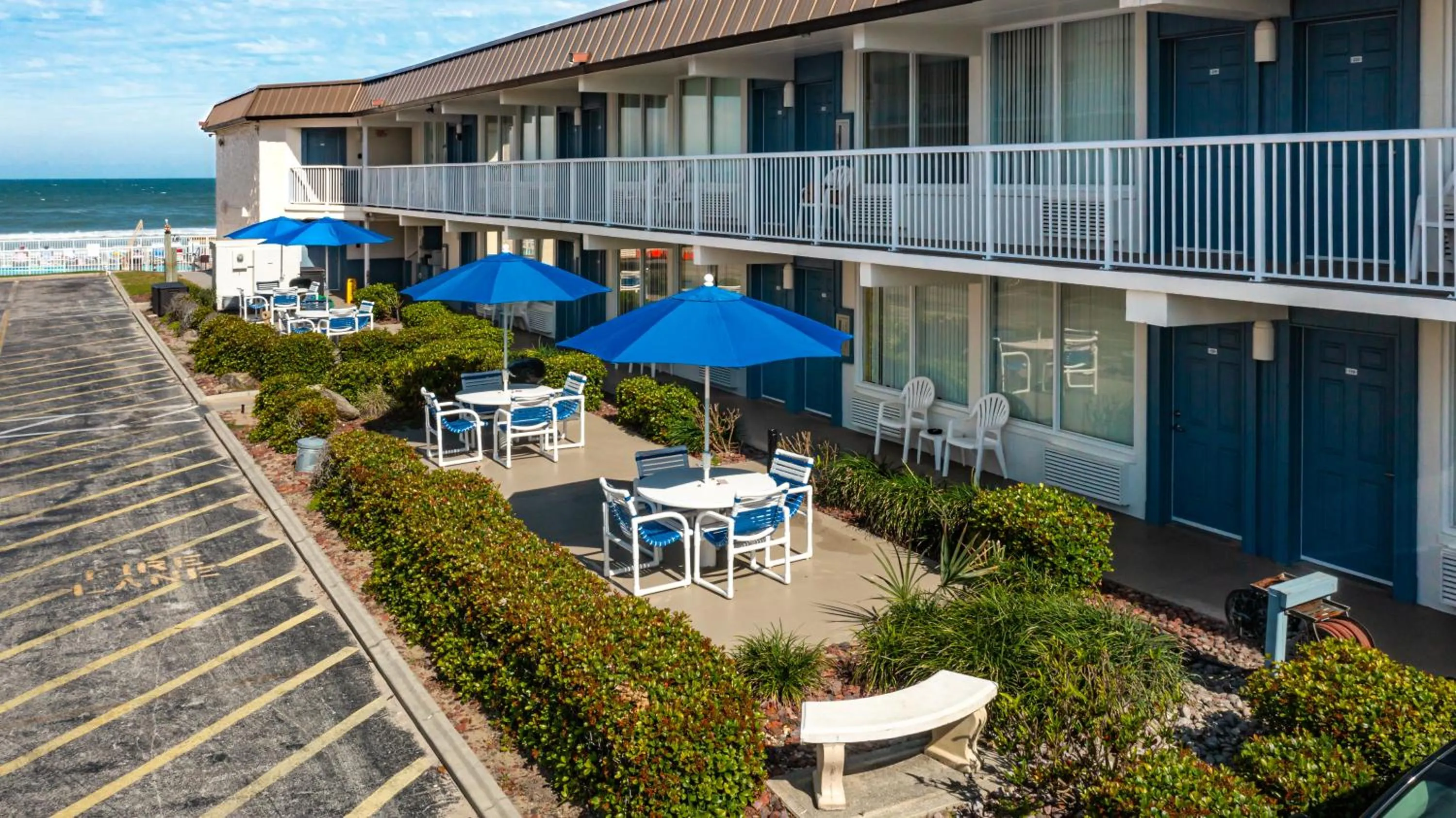 Patio in Fantasy Island Resort, Daytona Beach Shores