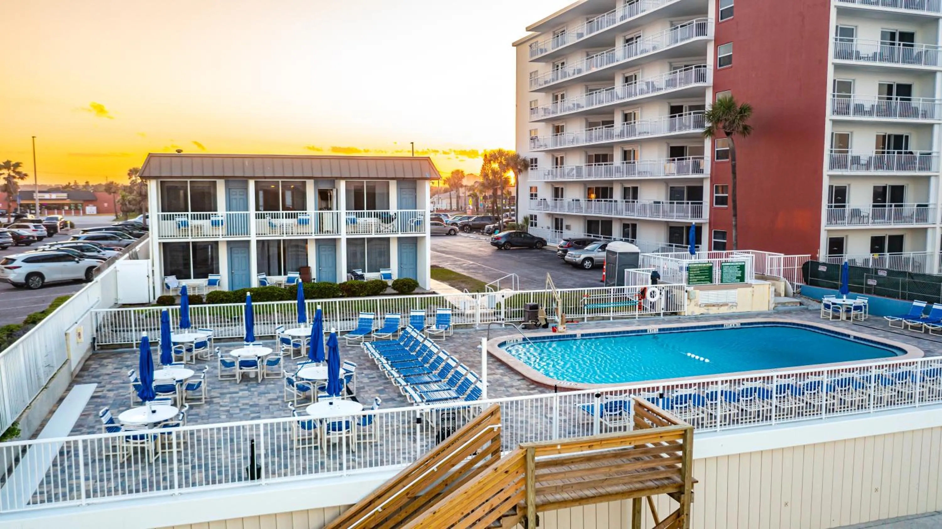 Patio in Fantasy Island Resort, Daytona Beach Shores