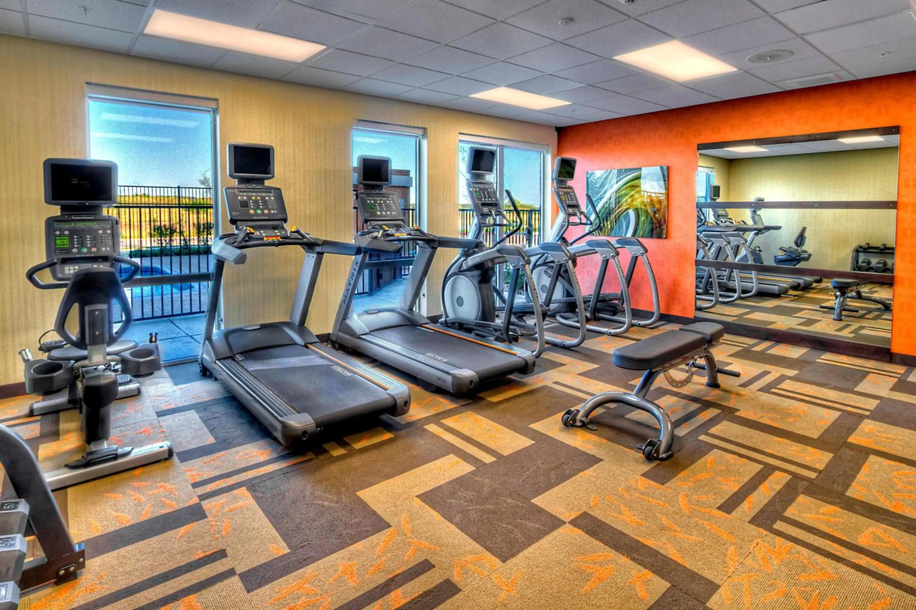 Fitness centre/facilities in Courtyard by Marriott San Marcos