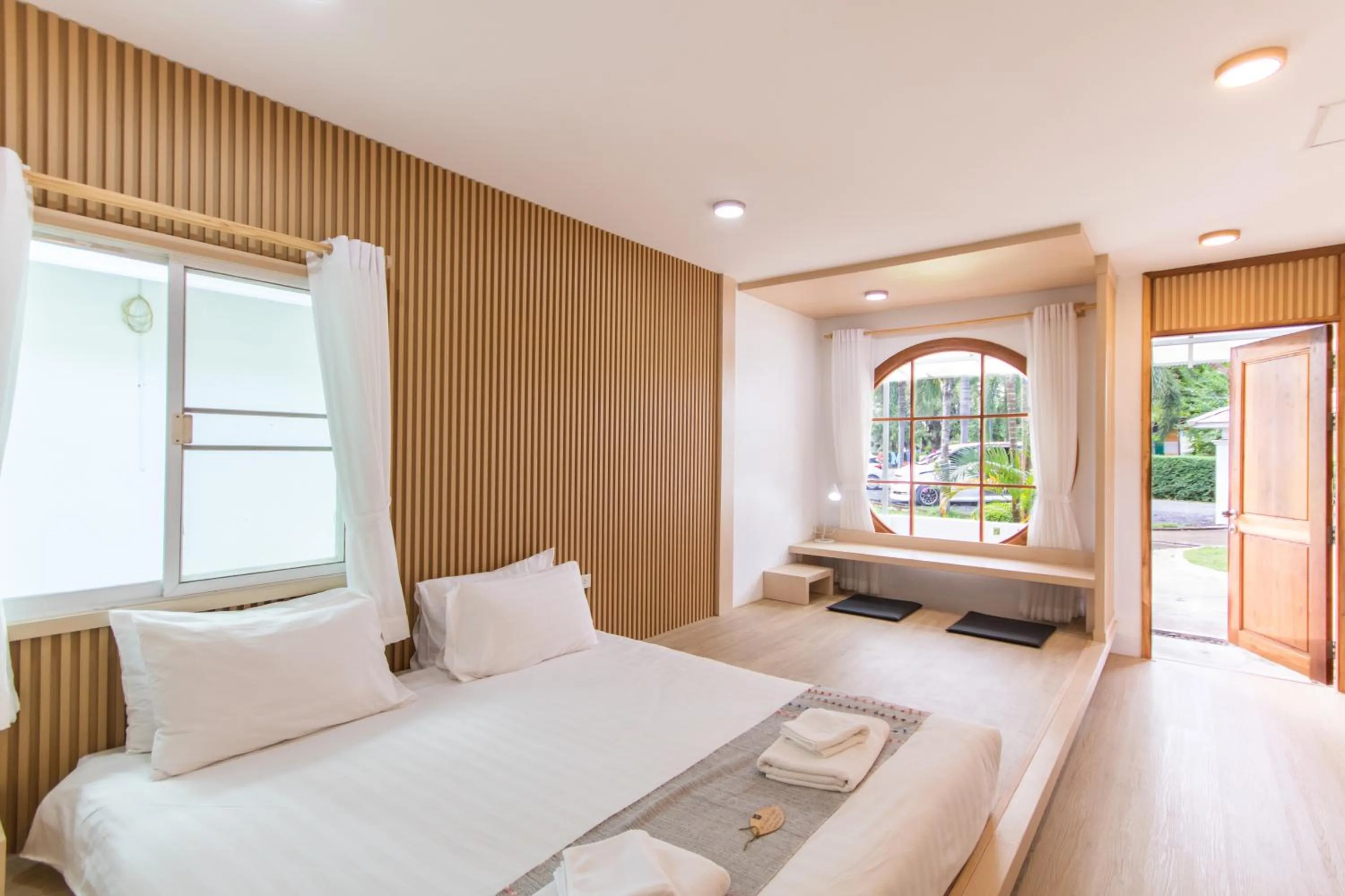 Bed in Sangthong Resort at Chiang Klang