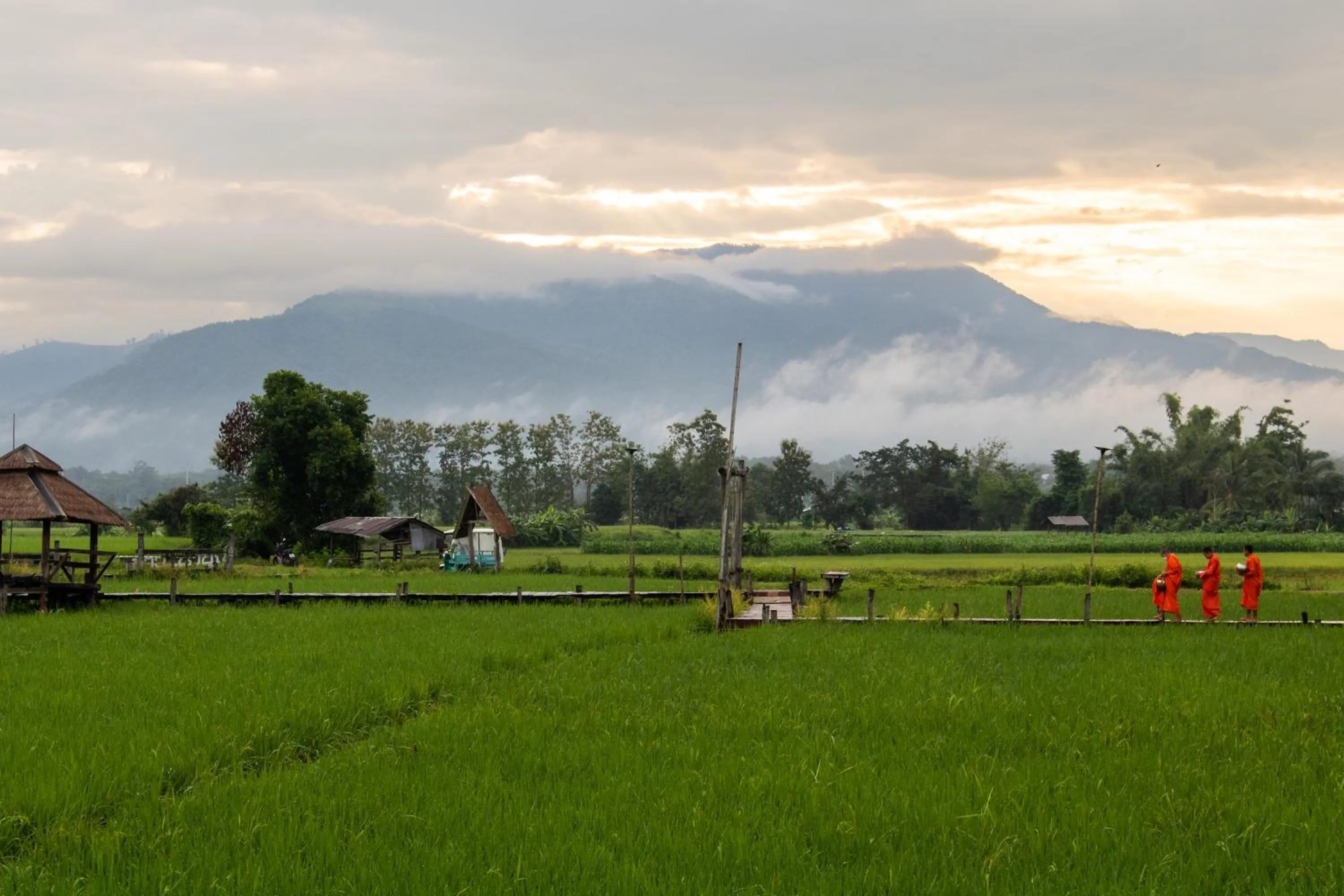 Natural landscape in Sangthong Resort at Chiang Klang