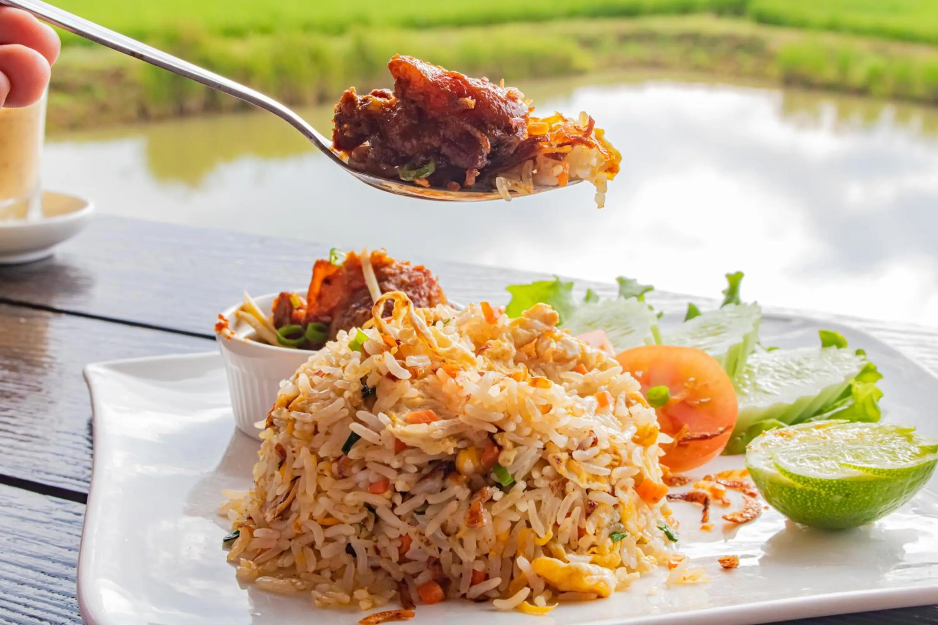 Food in Sangthong Resort at Chiang Klang