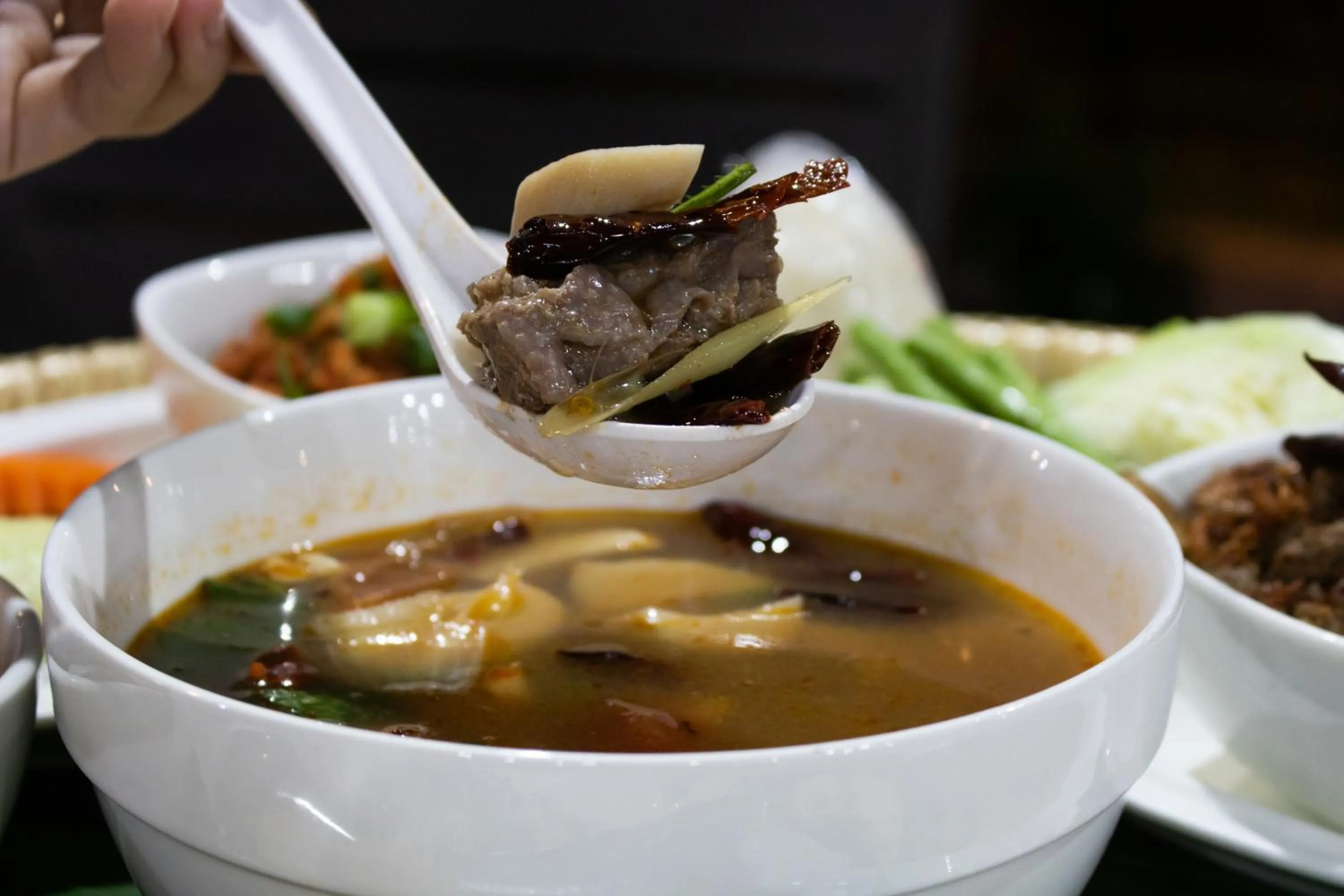 Food in Sangthong Resort at Chiang Klang