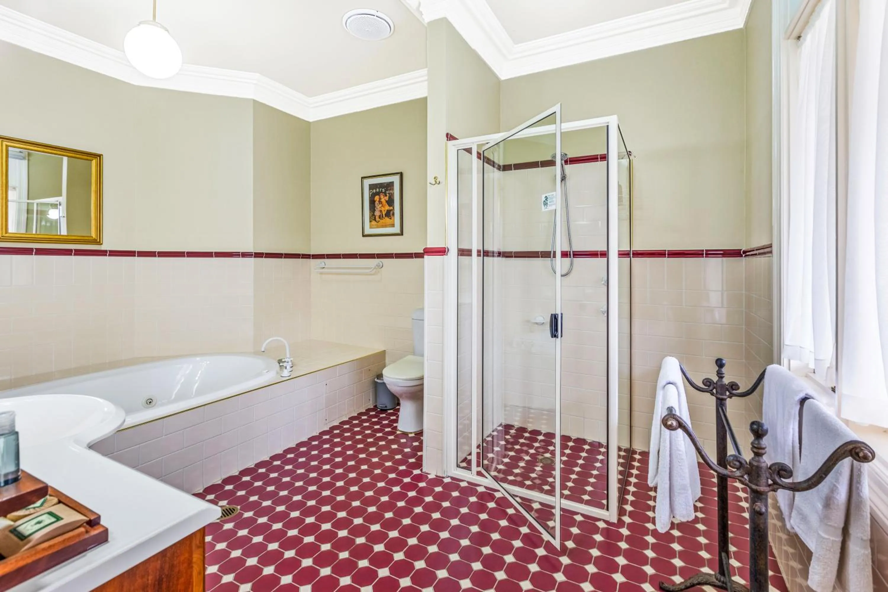 Shower in Bethany Manor Bed & Breakfast
