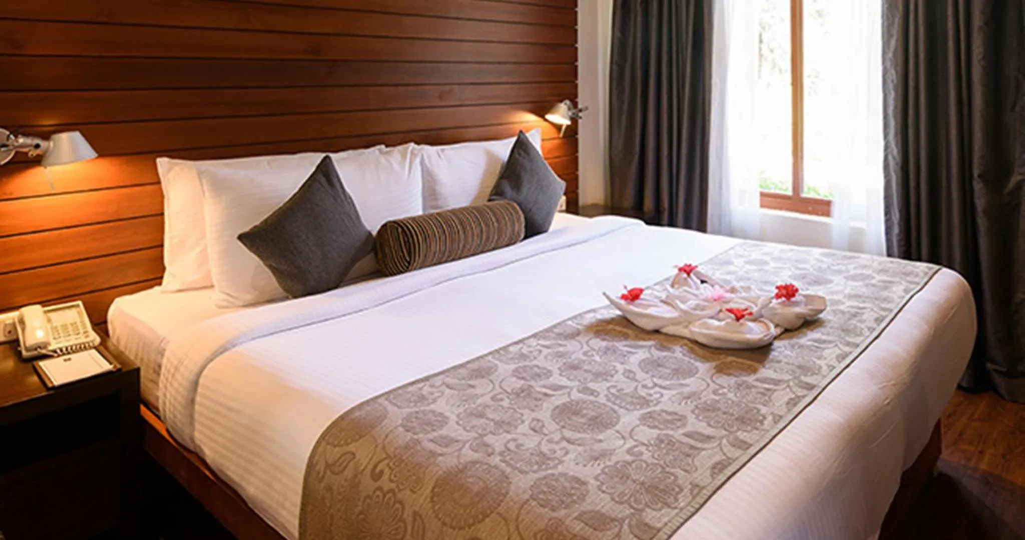 Bed in The Golkonda Resort and Spa