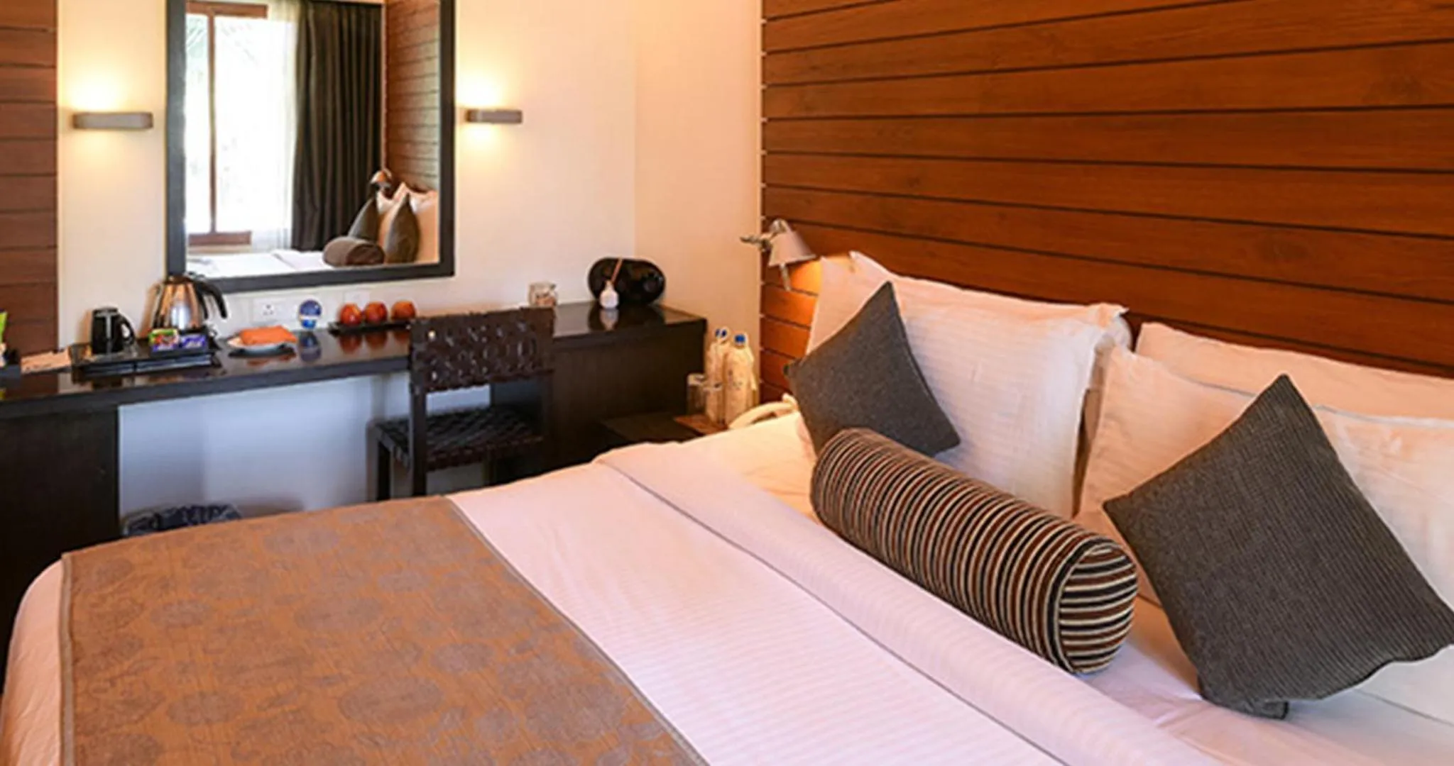 Bed in The Golkonda Resort and Spa